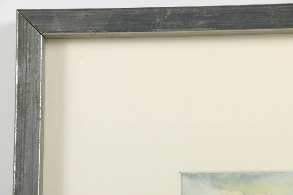 Gunner Gunderson Watercolor Painting on Paper "Oslo Fjord"