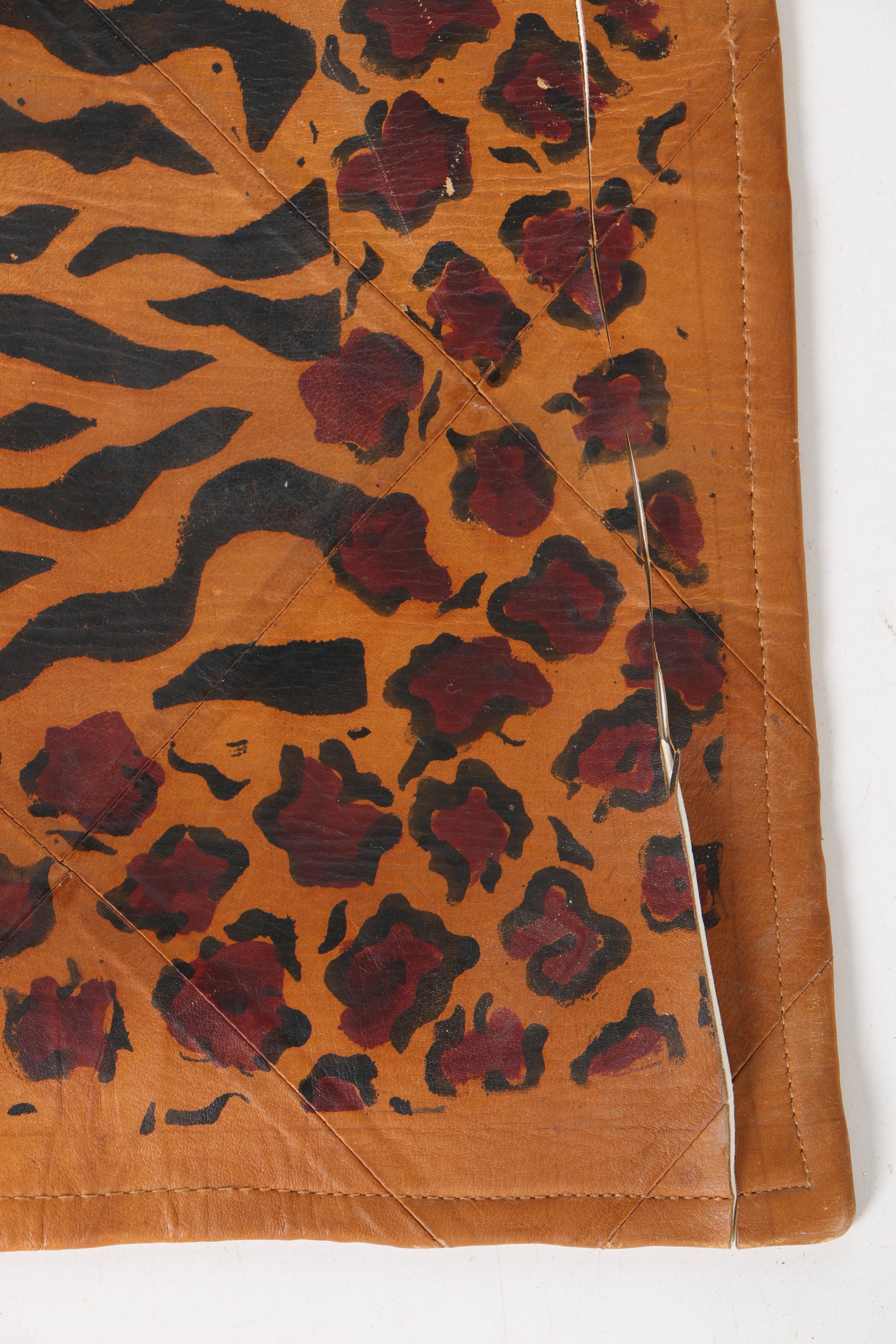 NuAge Collection Leather Animal Print Area Rug