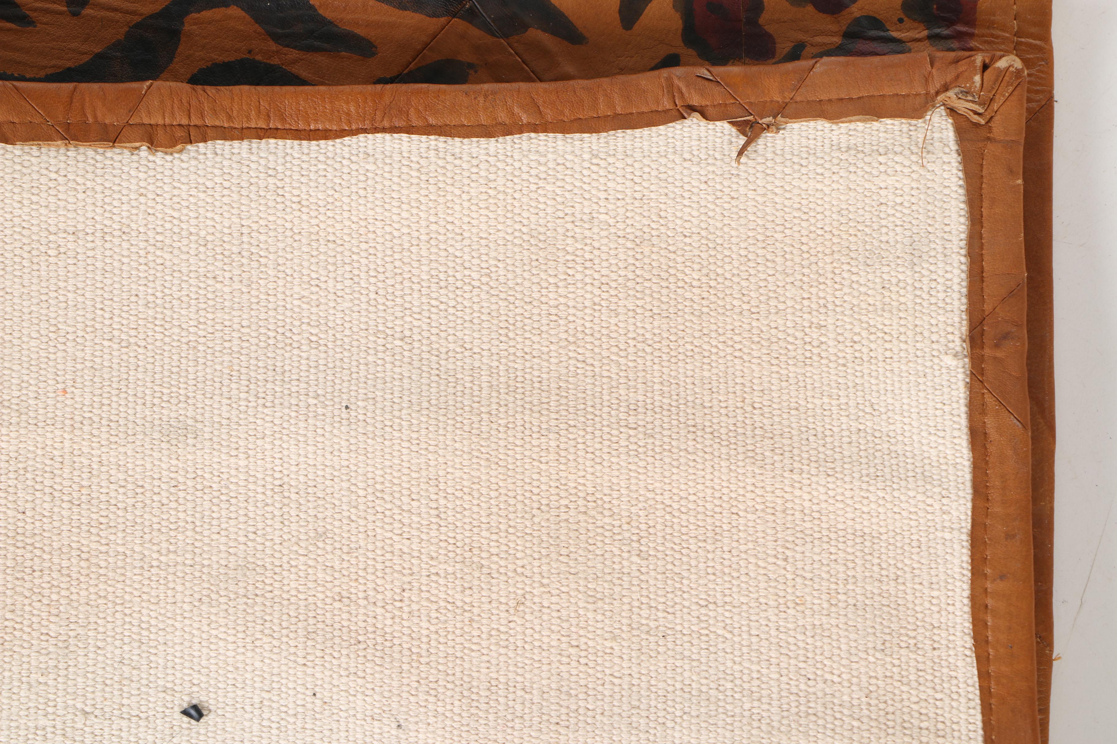 NuAge Collection Leather Animal Print Area Rug