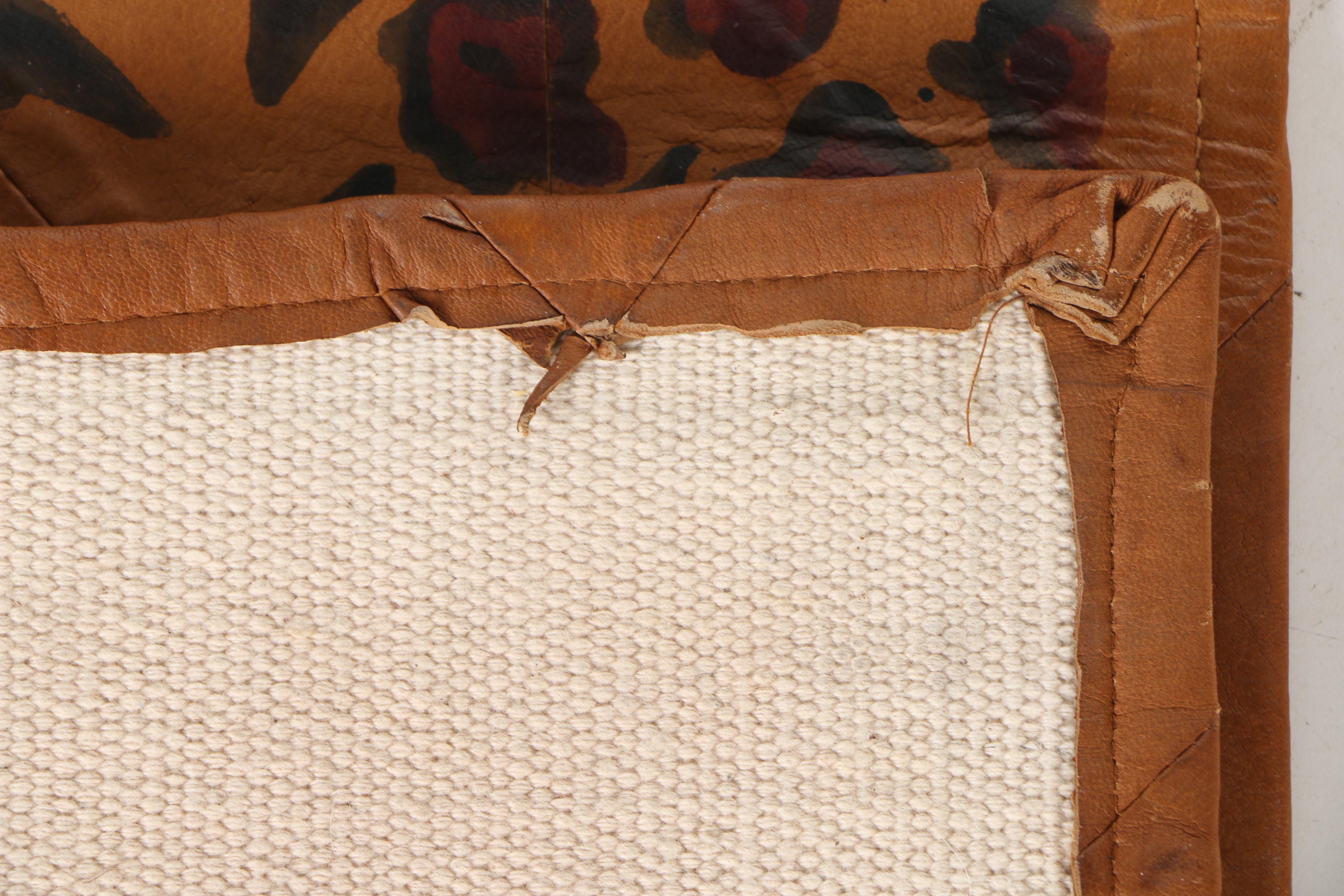 NuAge Collection Leather Animal Print Area Rug