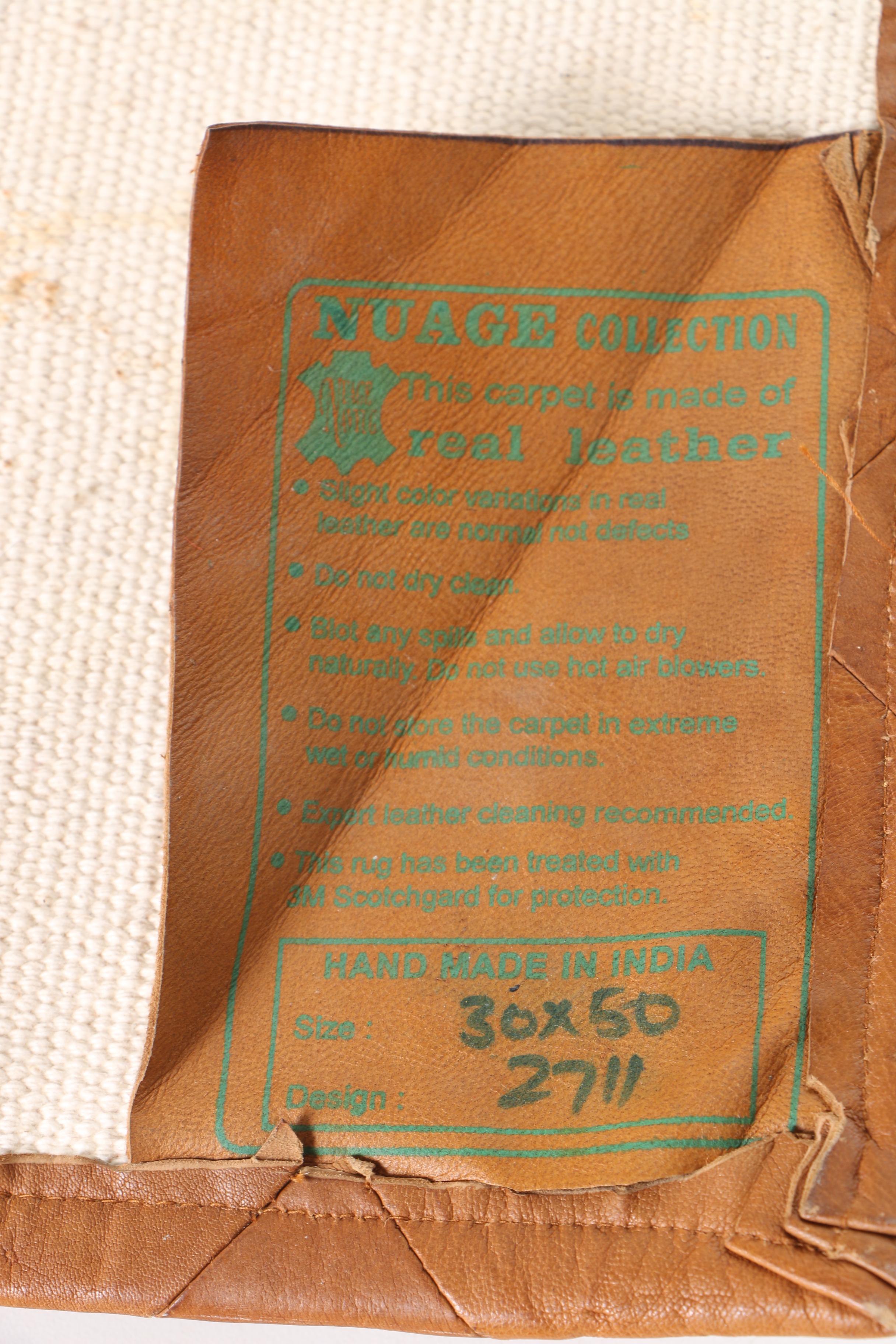 NuAge Collection Leather Animal Print Area Rug