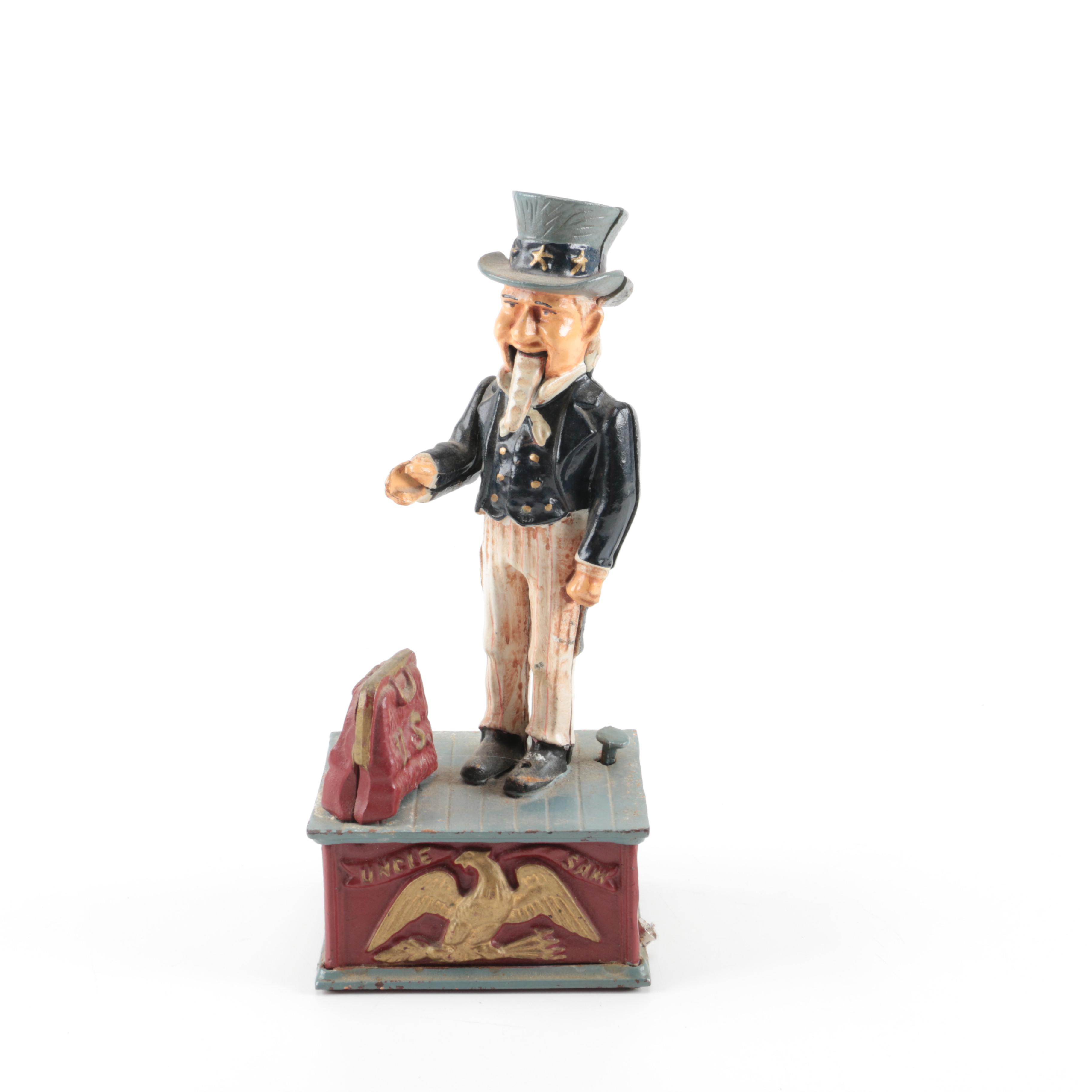 Uncle Same Cast Iron Bank