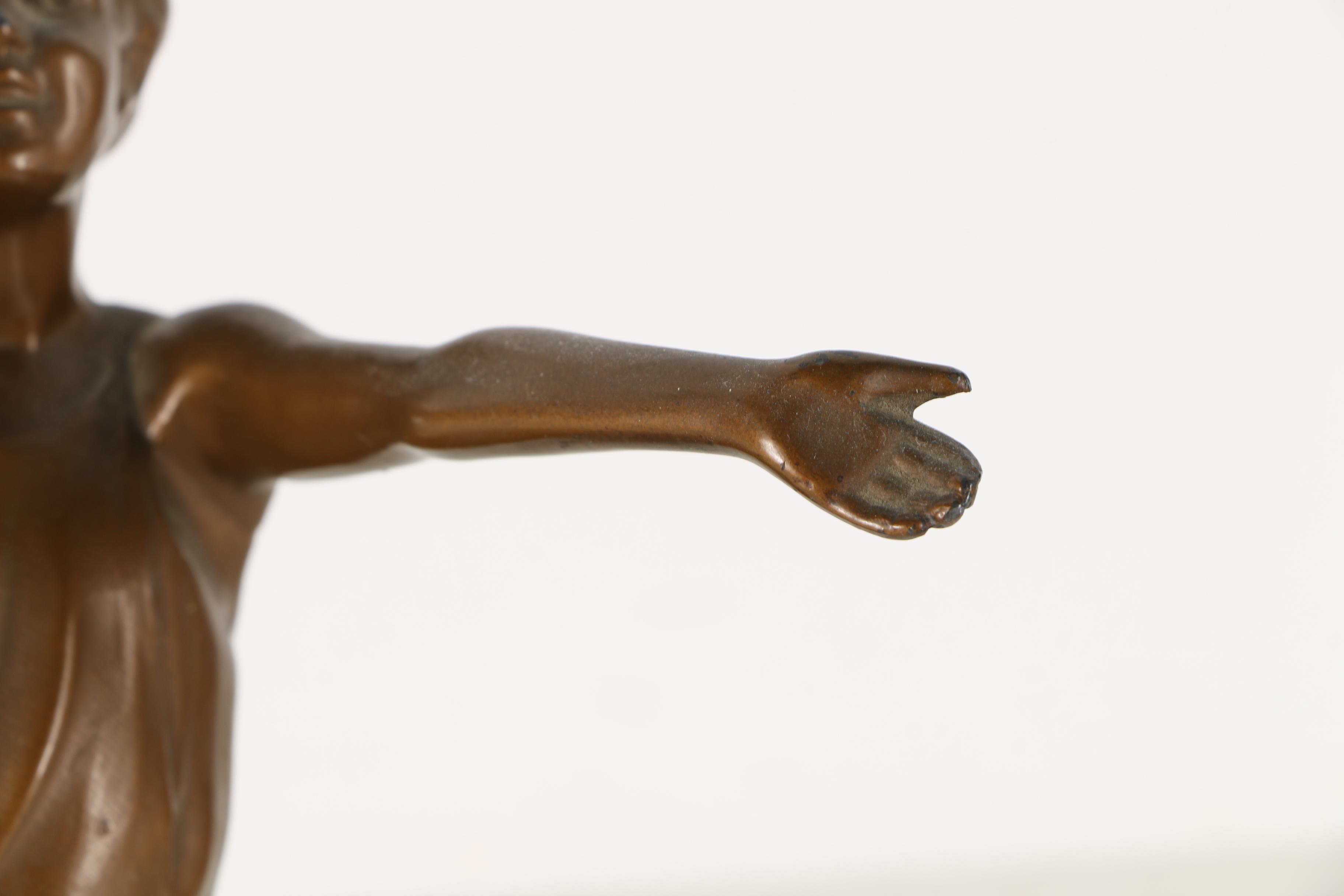 J.M.R. 1916 Cast Lead and Copper Sculpture "The Good Fairy"