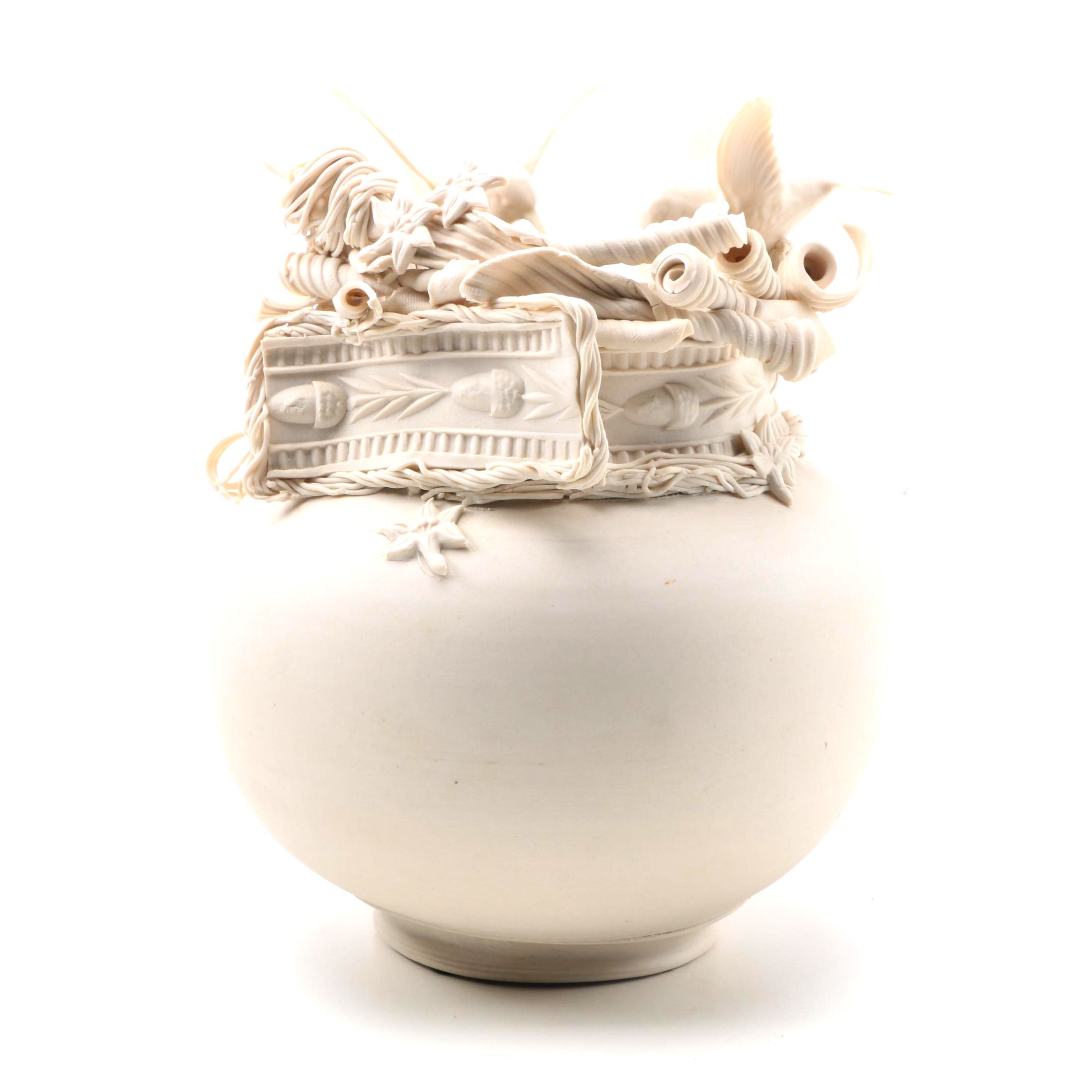 Porcelain Hummingbird Vase