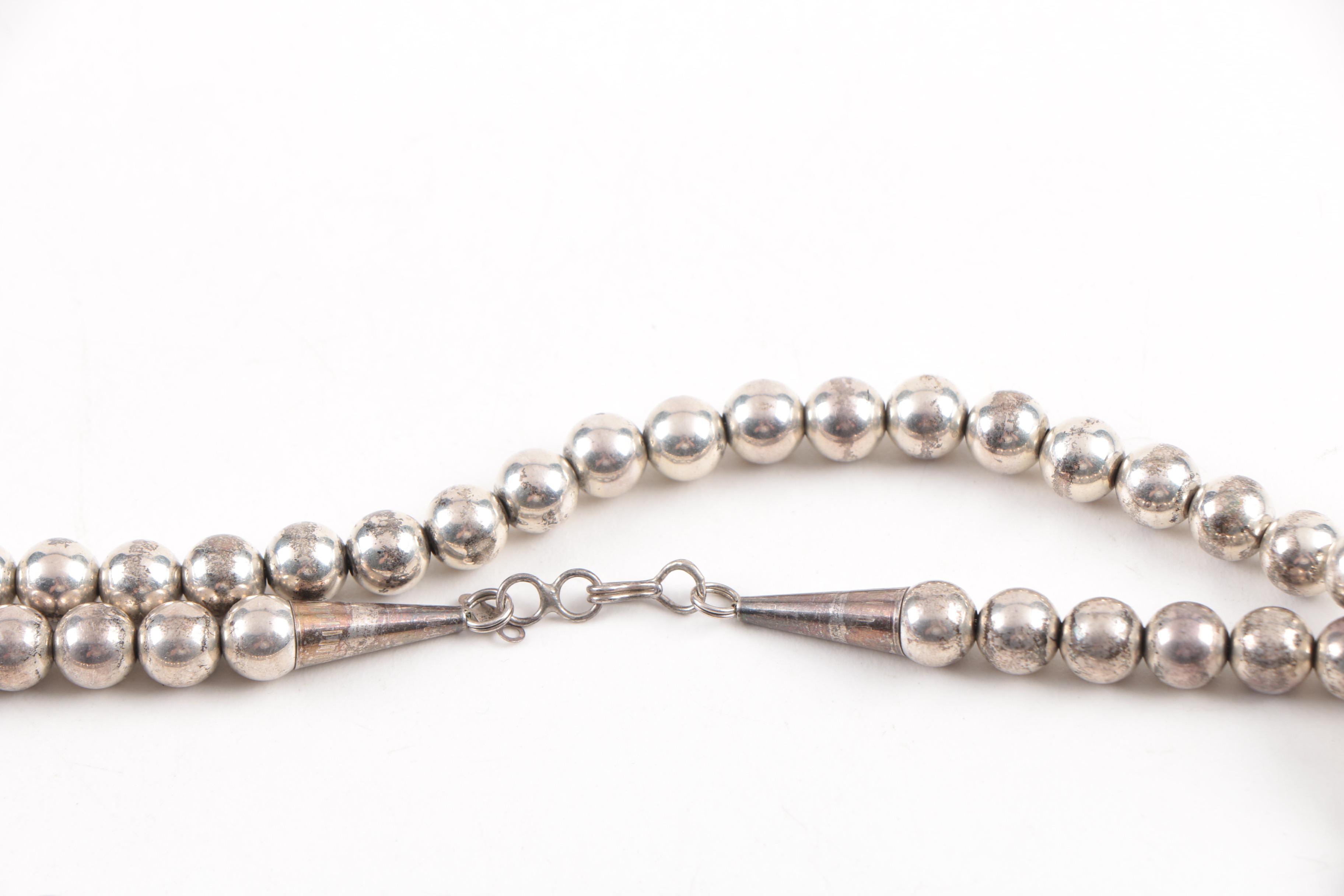 Sterling Silver Beaded Necklace