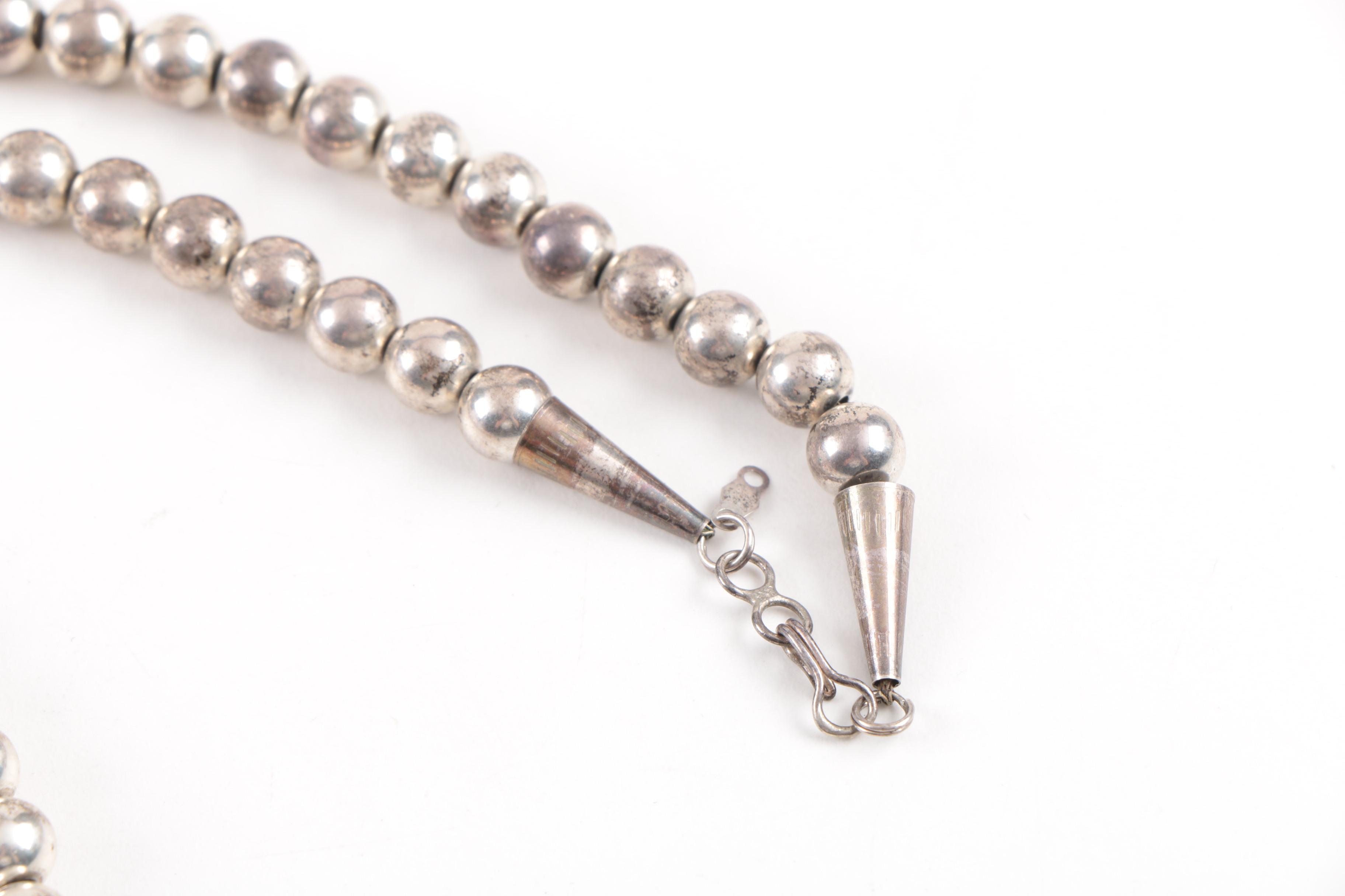 Sterling Silver Beaded Necklace