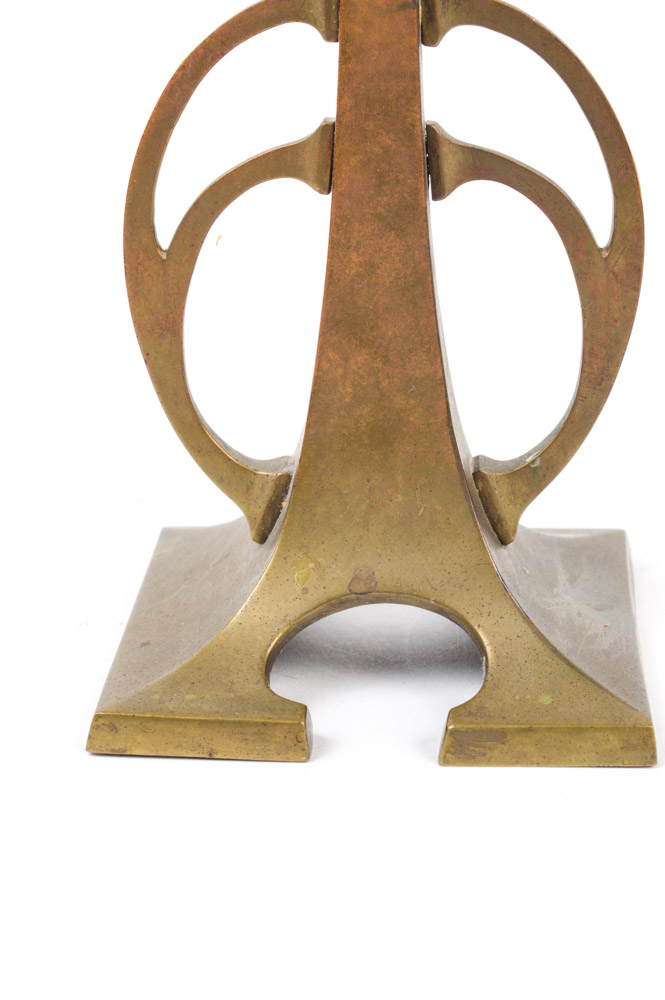 Vintage Art Deco Brass Candlesticks