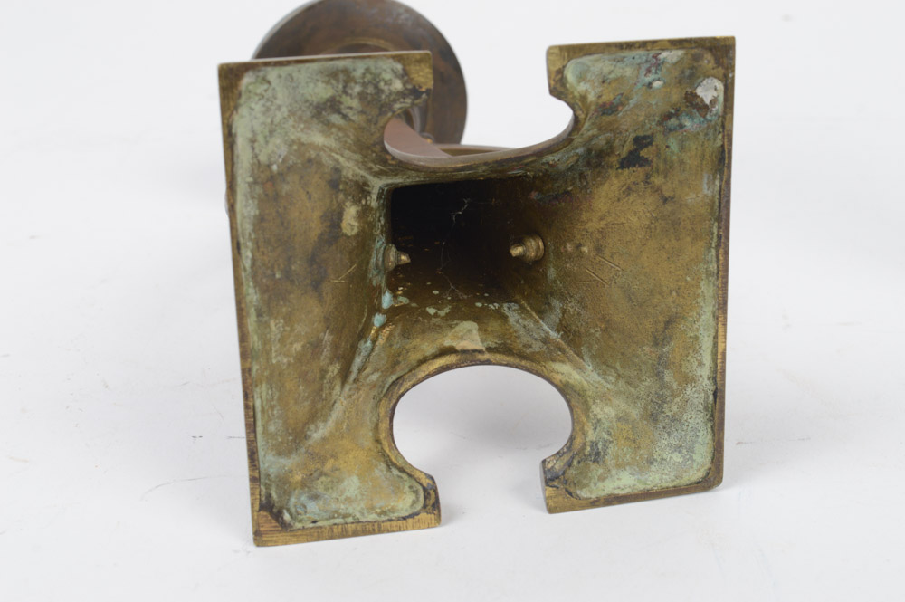 Vintage Art Deco Brass Candlesticks