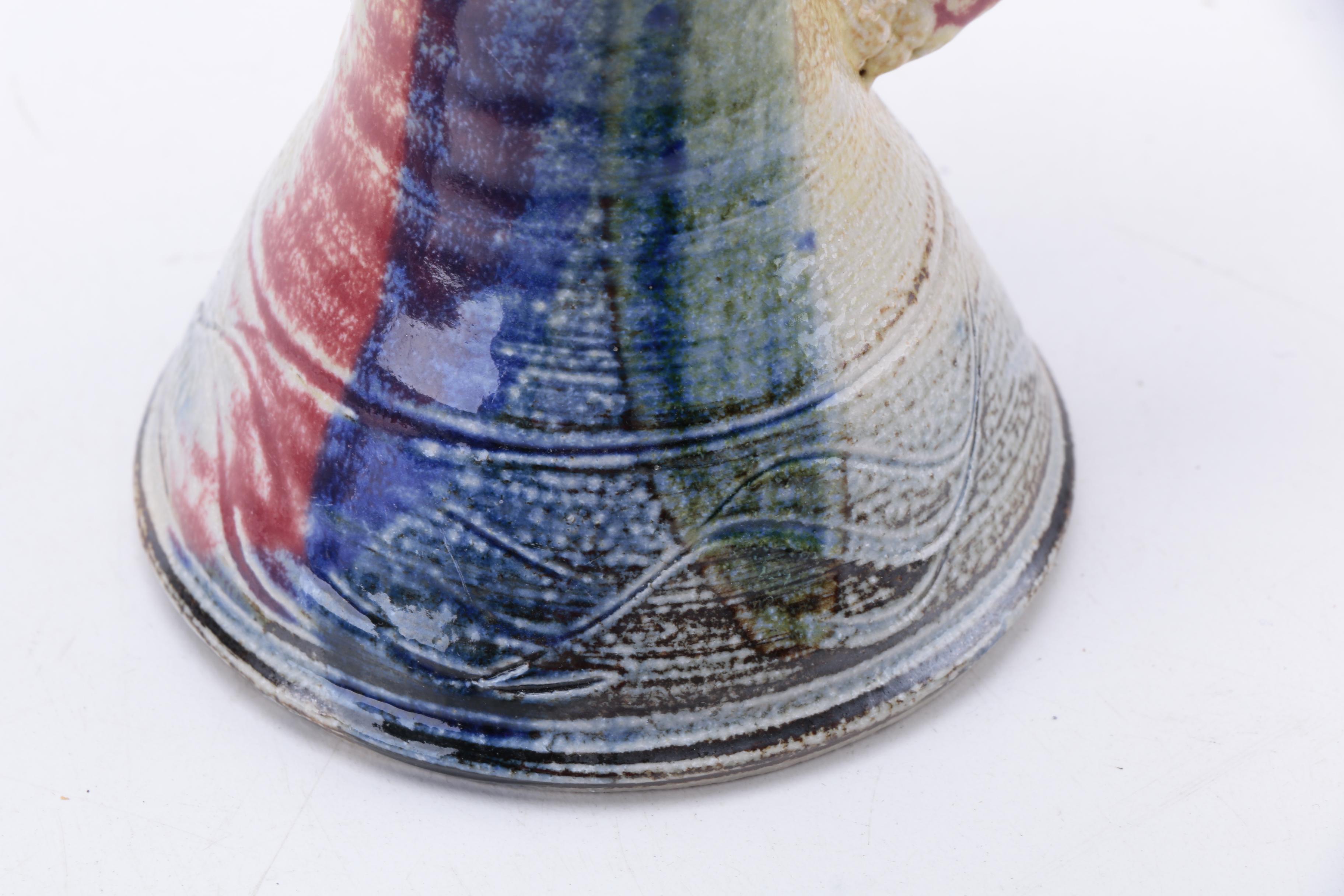 Pair of Irish Michael Kennedy Ceramics Multi-Colored Candlestick Holders