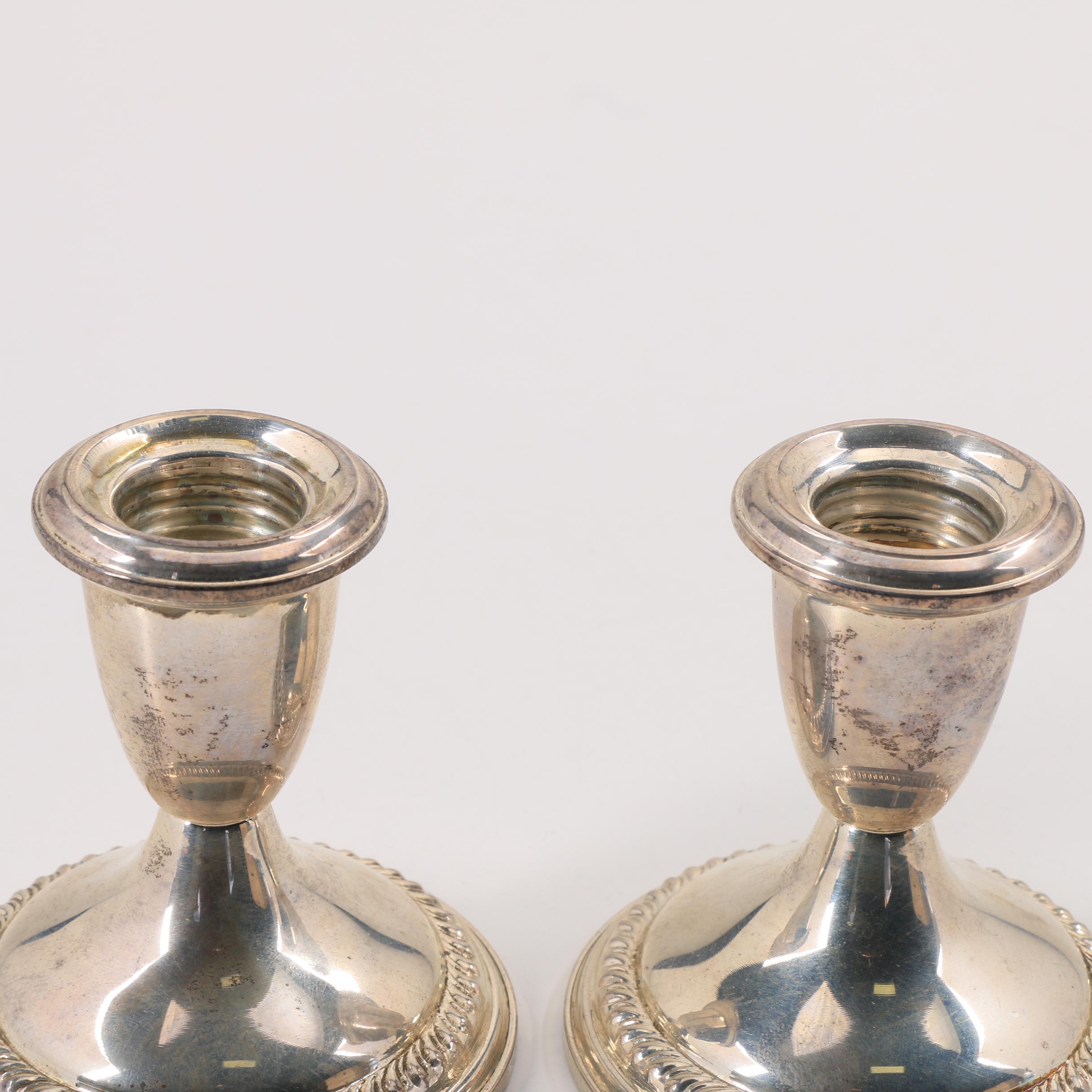 Empire Weighted Sterling Candle Holders