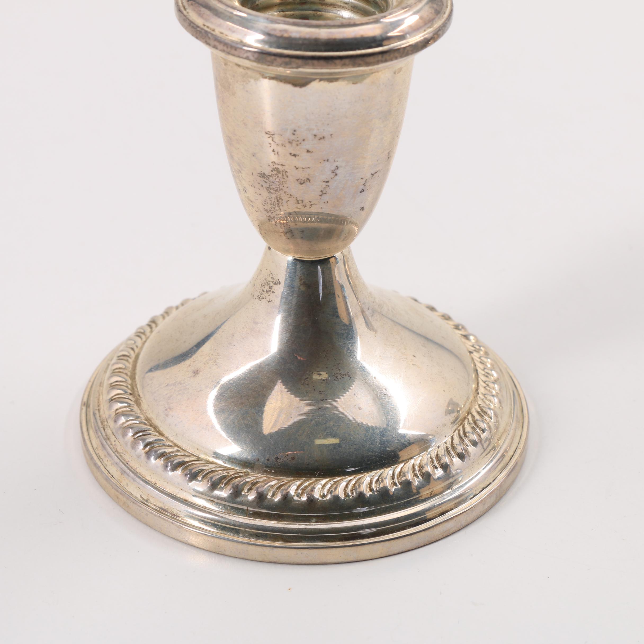 Empire Weighted Sterling Candle Holders