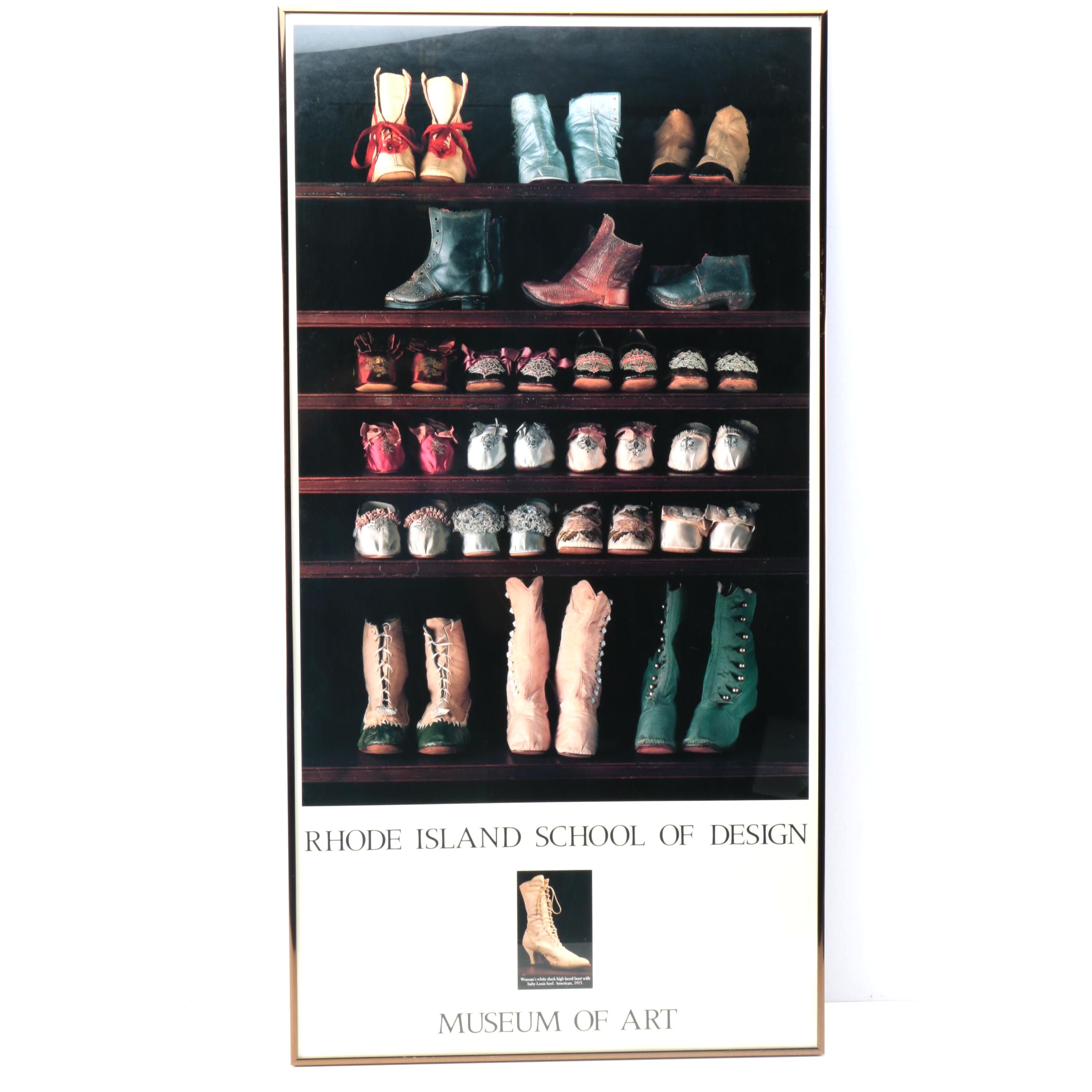 Rhode Island School of Design Museum of Art Poster Featuring "Antique Shoes" After Ira Garber