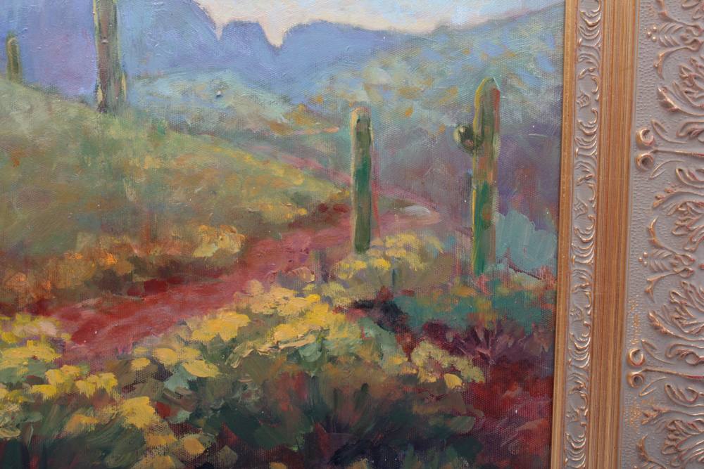 Deann Rex Oil on Canvas of Desertscape
