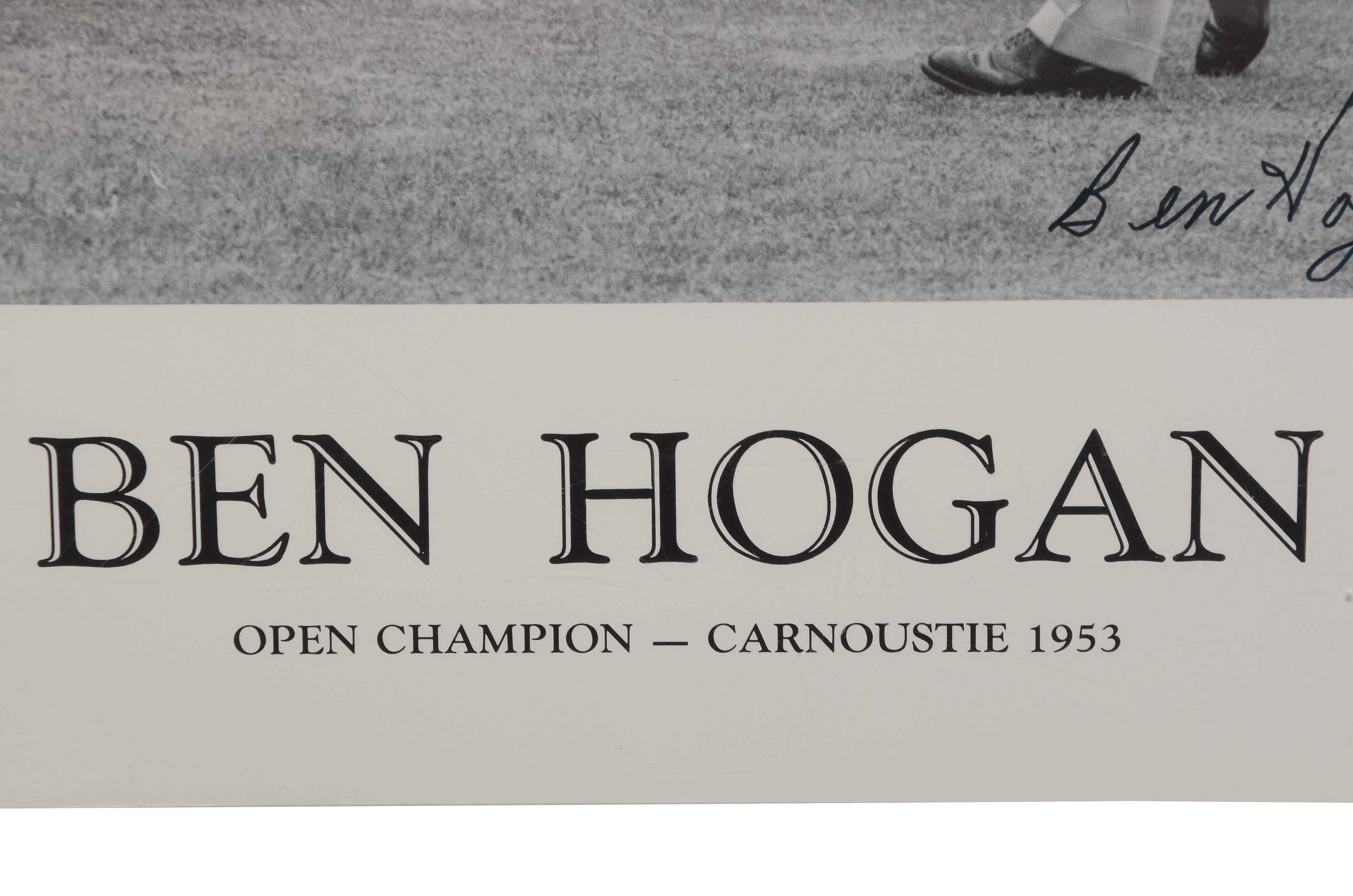 1953 Ben Hogan Signed Golf "Open Championship" Print
