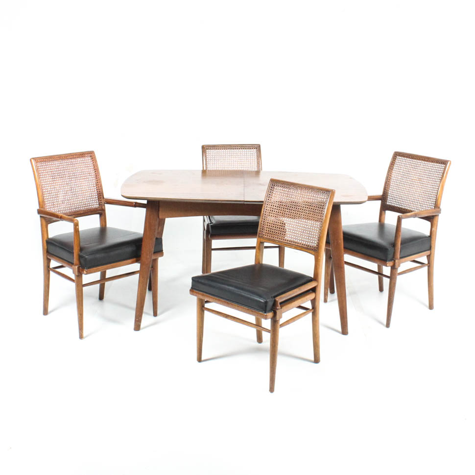 Mid Century Modern Dining Table and Chairs by Henredon