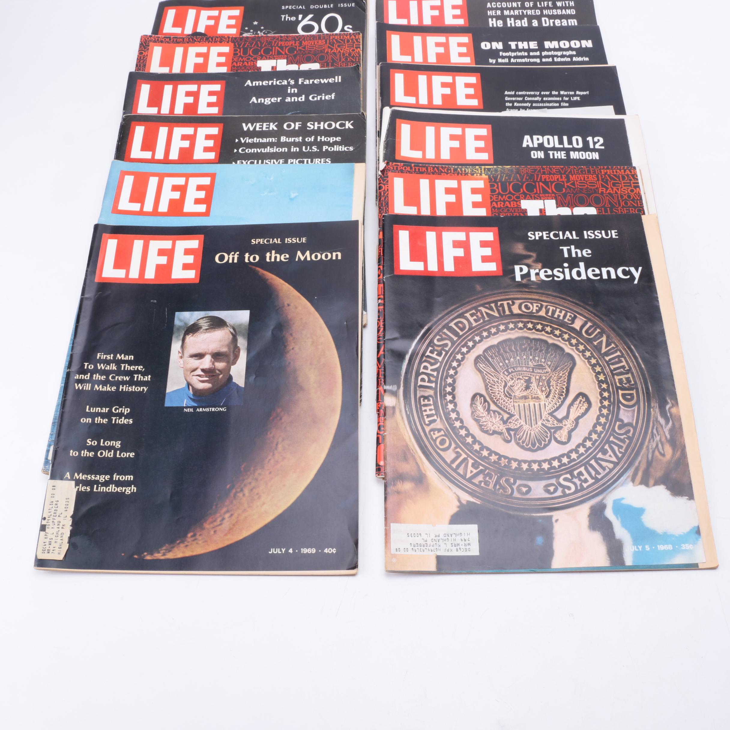 1960s–1970s "Life" Magazines Including Apollo and Martin Luther King Jr.