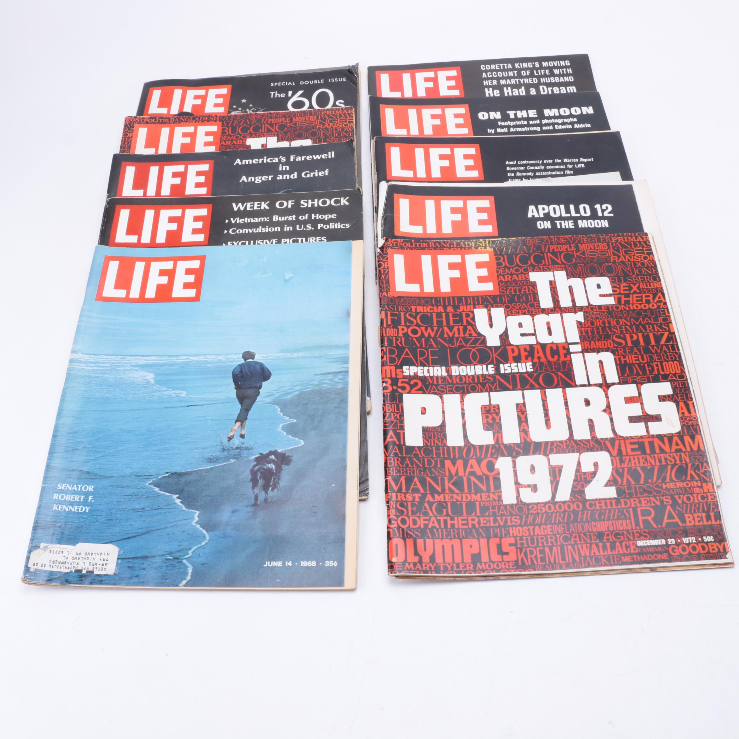 1960s–1970s "Life" Magazines Including Apollo and Martin Luther King Jr.