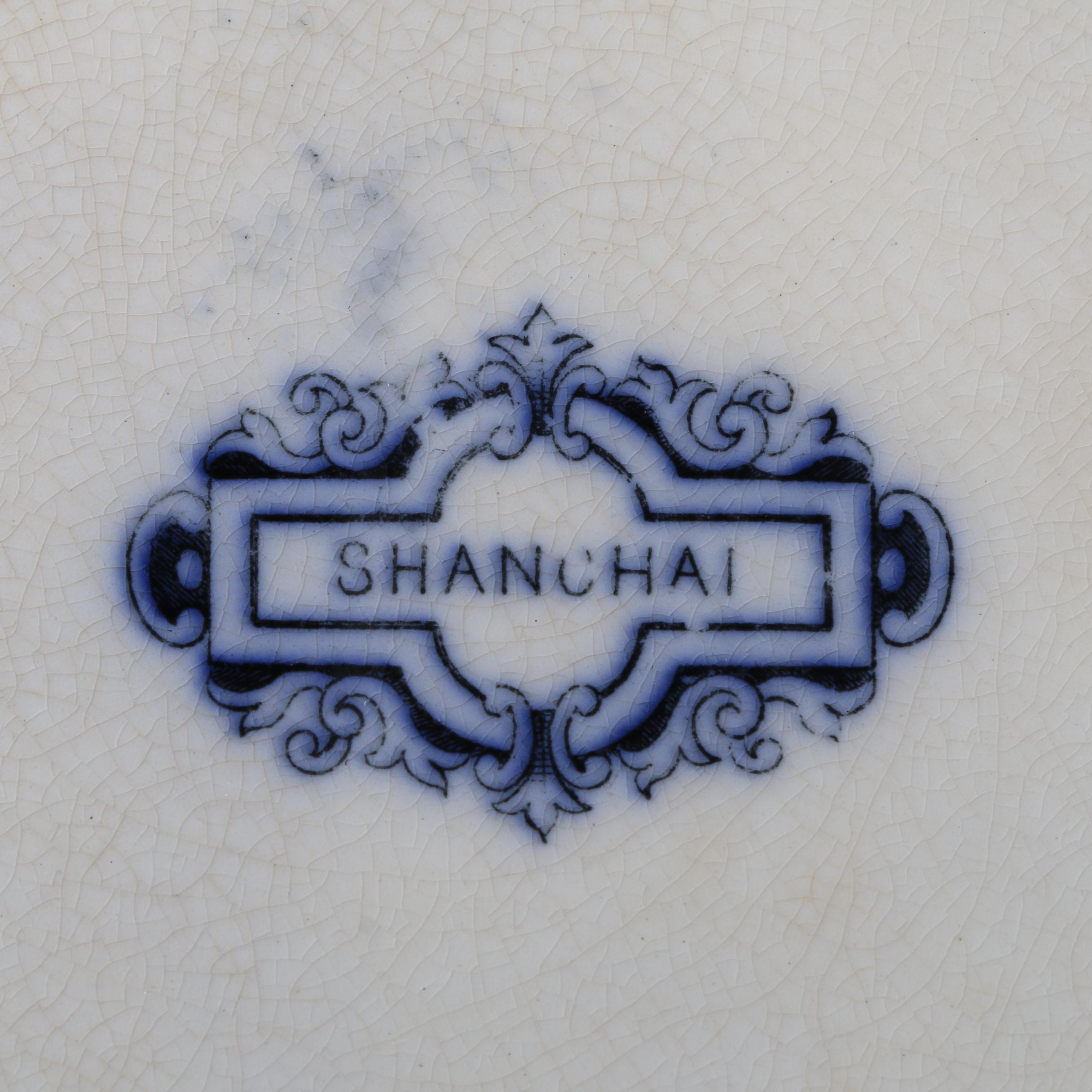 Three Pieces of Flow Blue