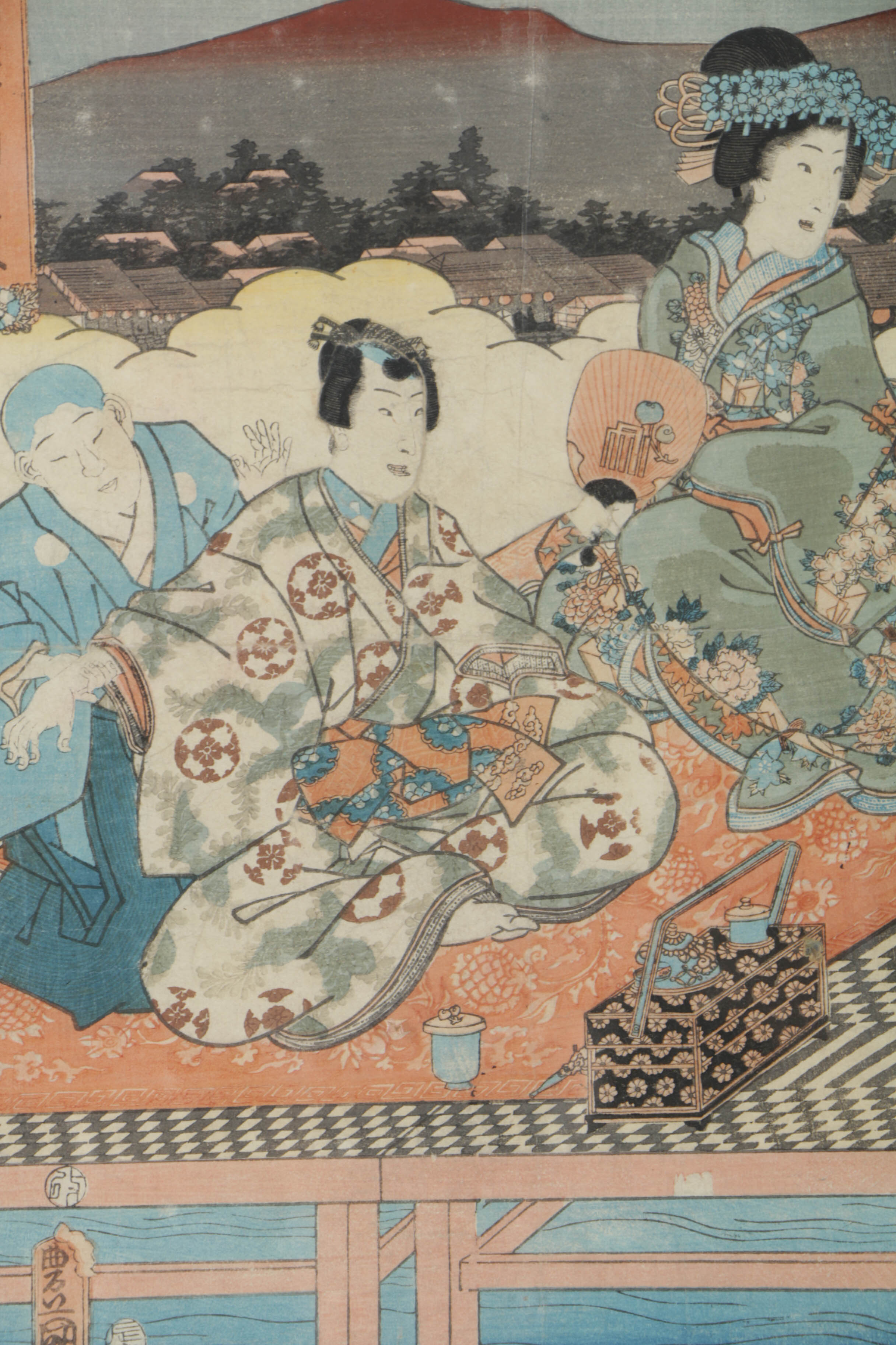 Utagawa Kunisada Woodblock Print on Paper "Prince Genji"