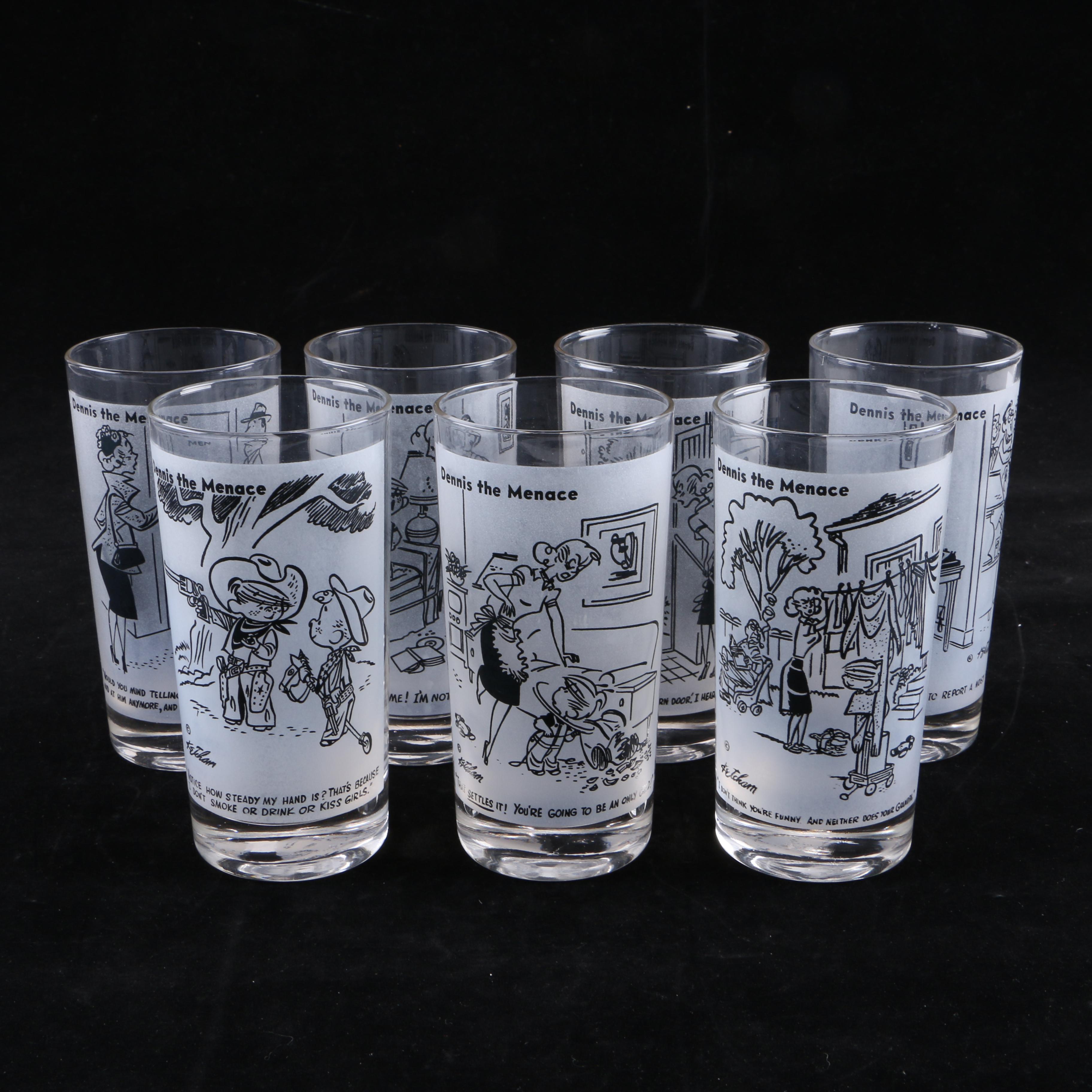 Collectible Dennis the Menace Glass Tumblers