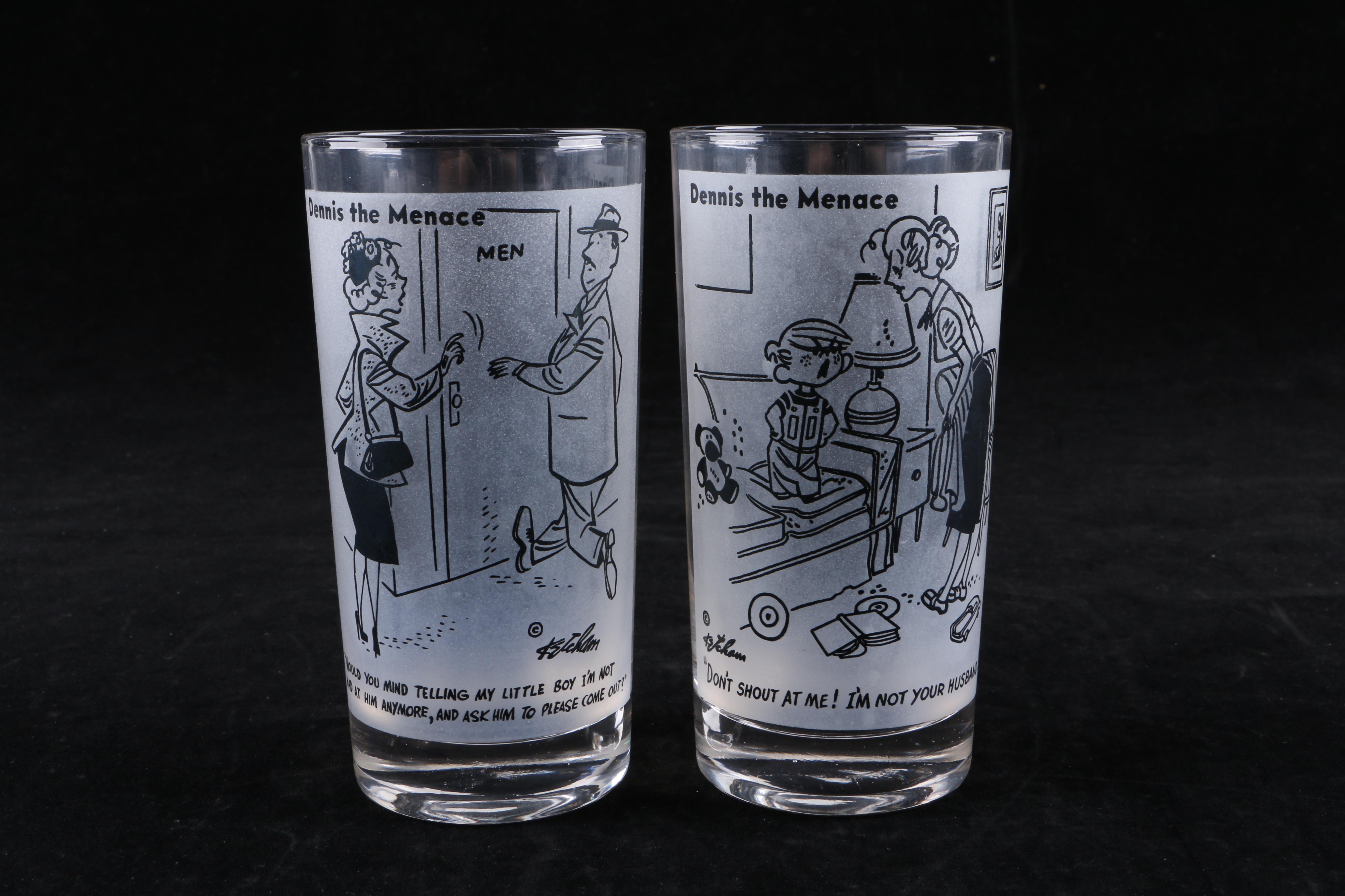 Collectible Dennis the Menace Glass Tumblers