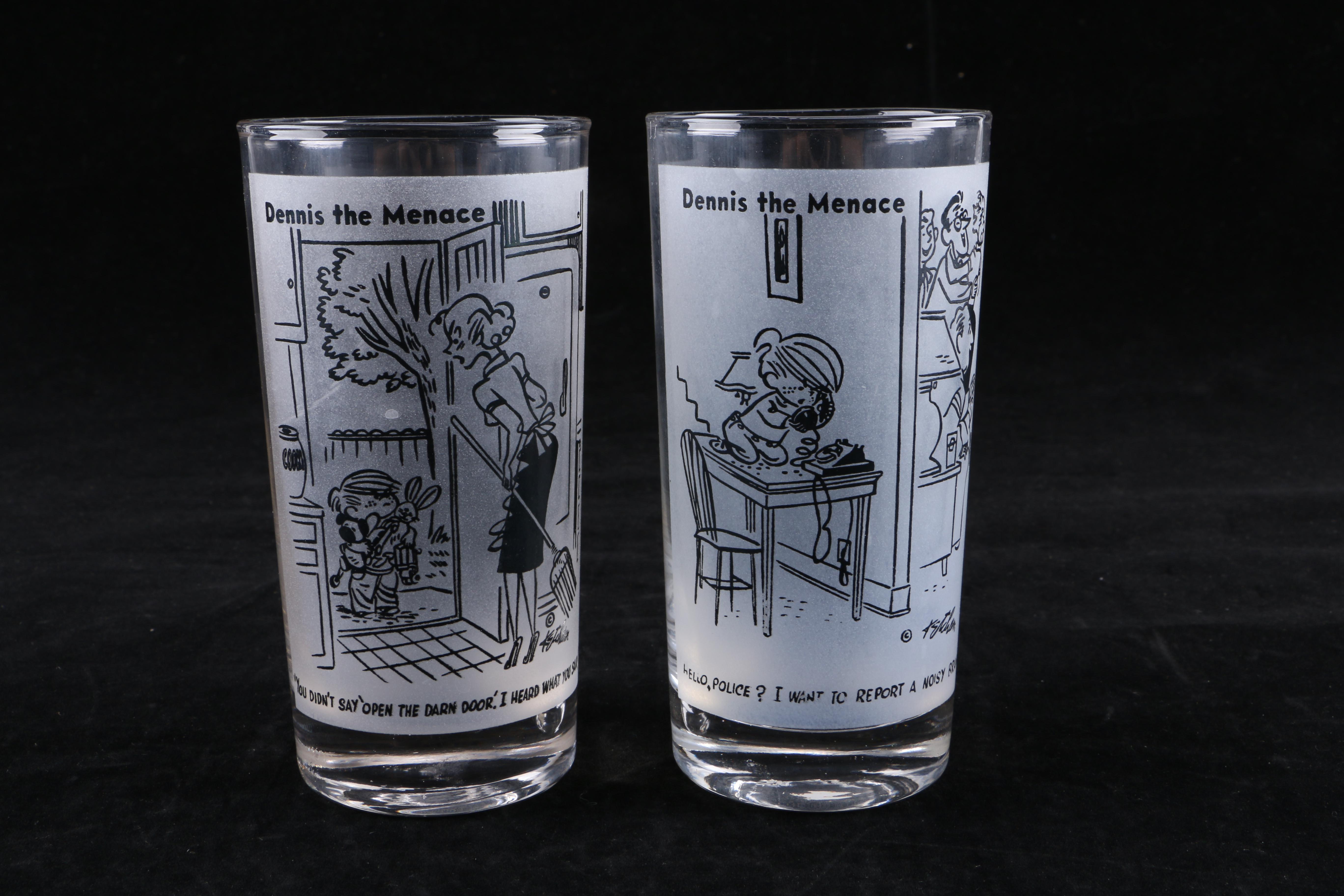 Collectible Dennis the Menace Glass Tumblers