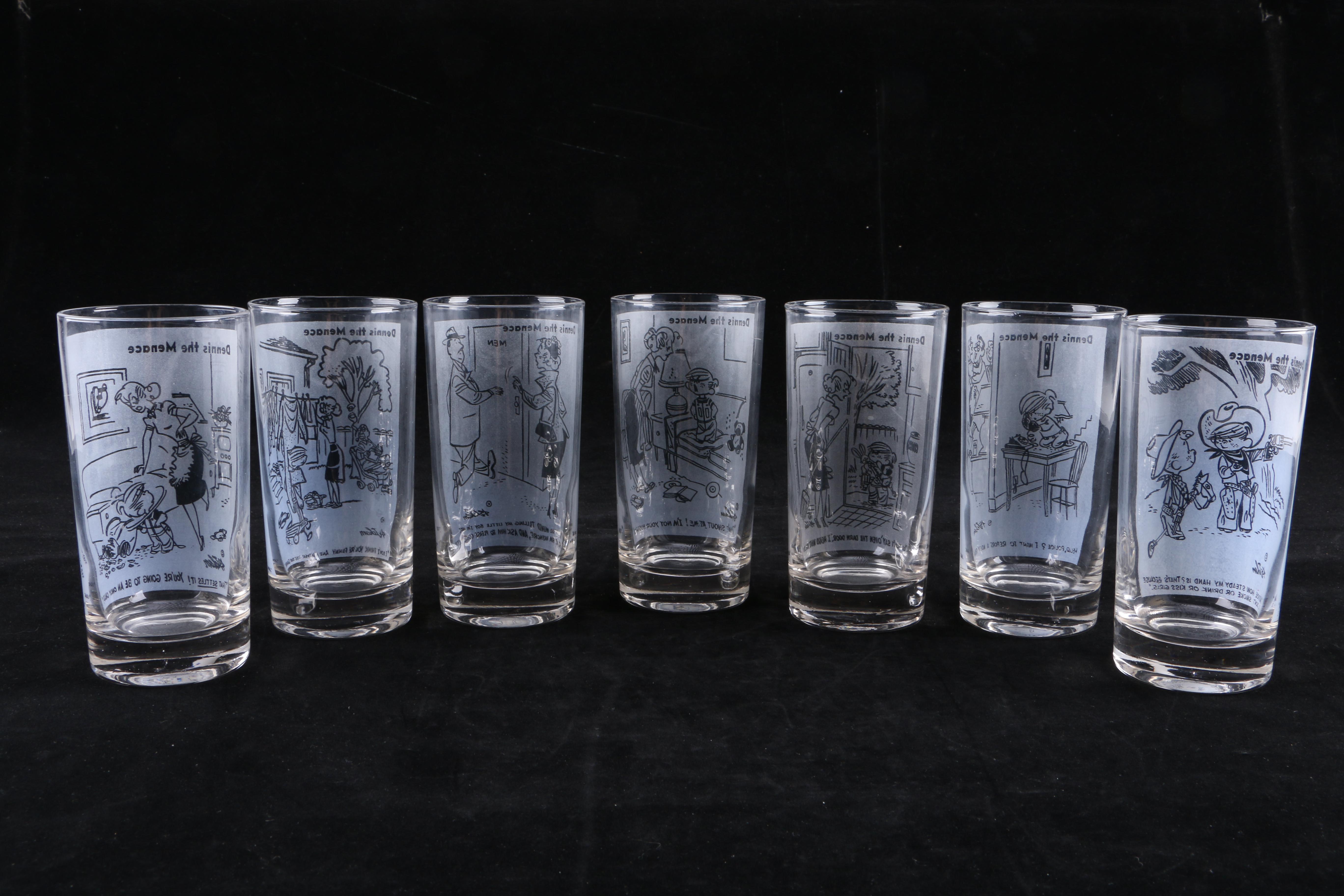 Collectible Dennis the Menace Glass Tumblers