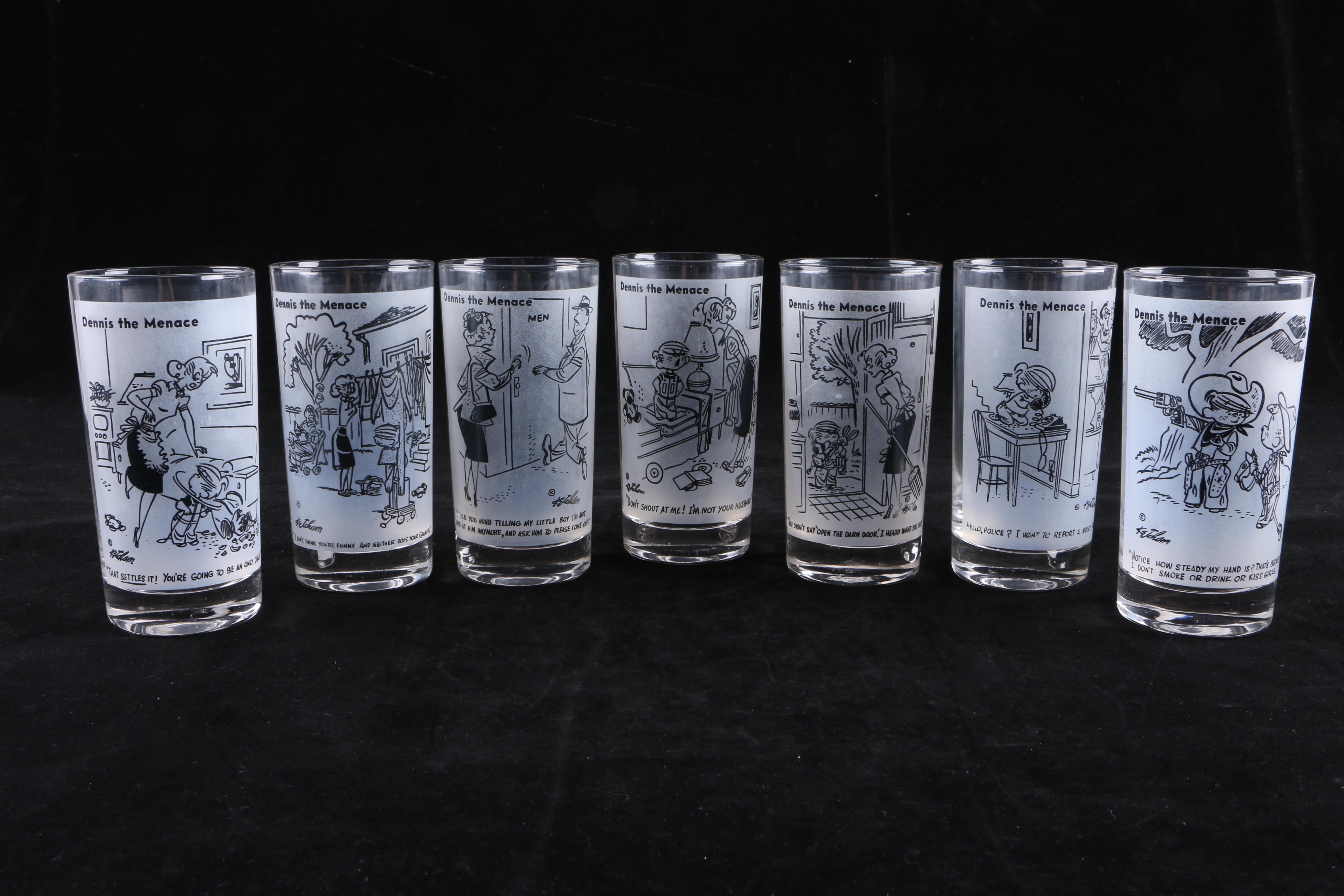 Collectible Dennis the Menace Glass Tumblers