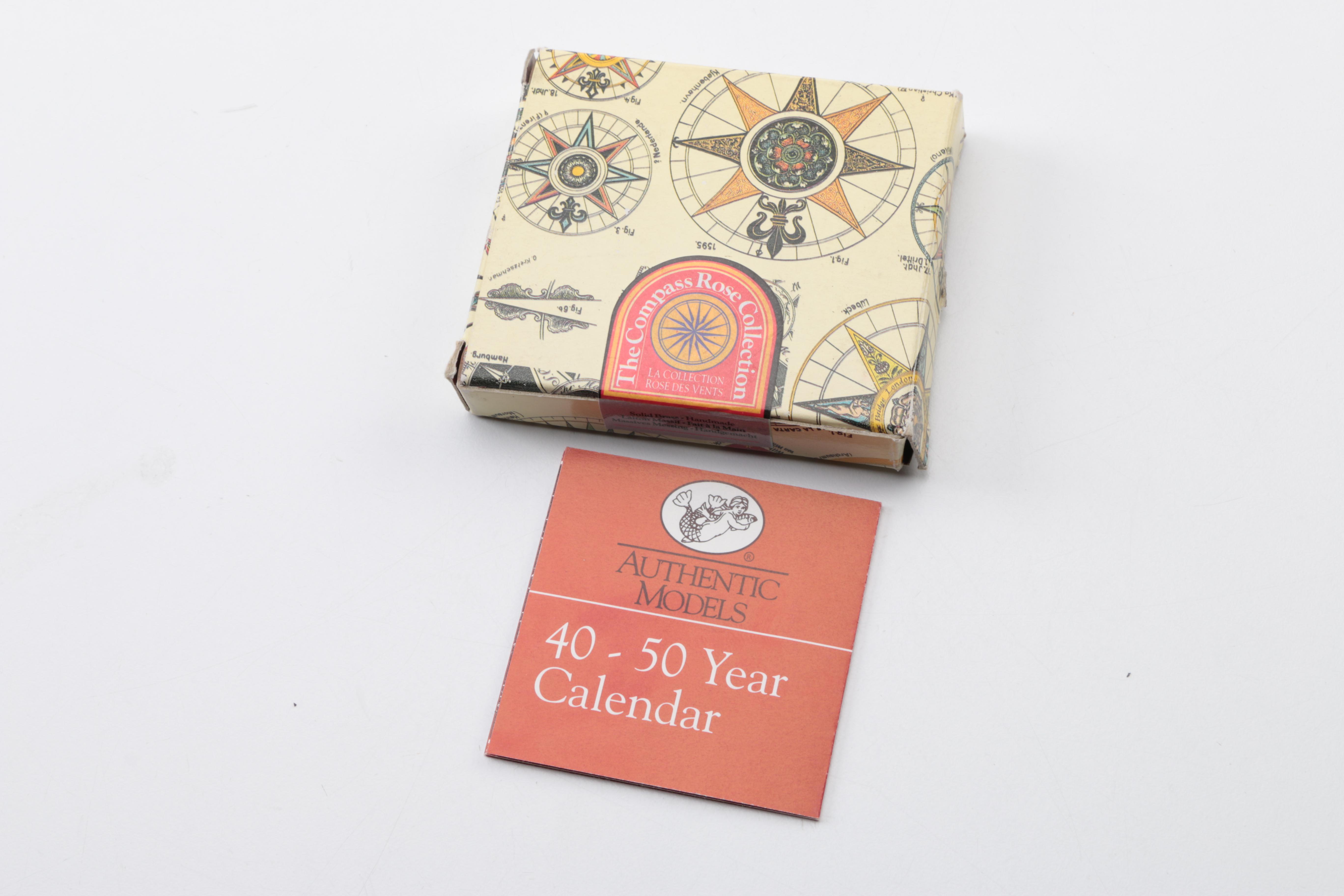 Souvenir Pins and Vintage Pocket Calendar