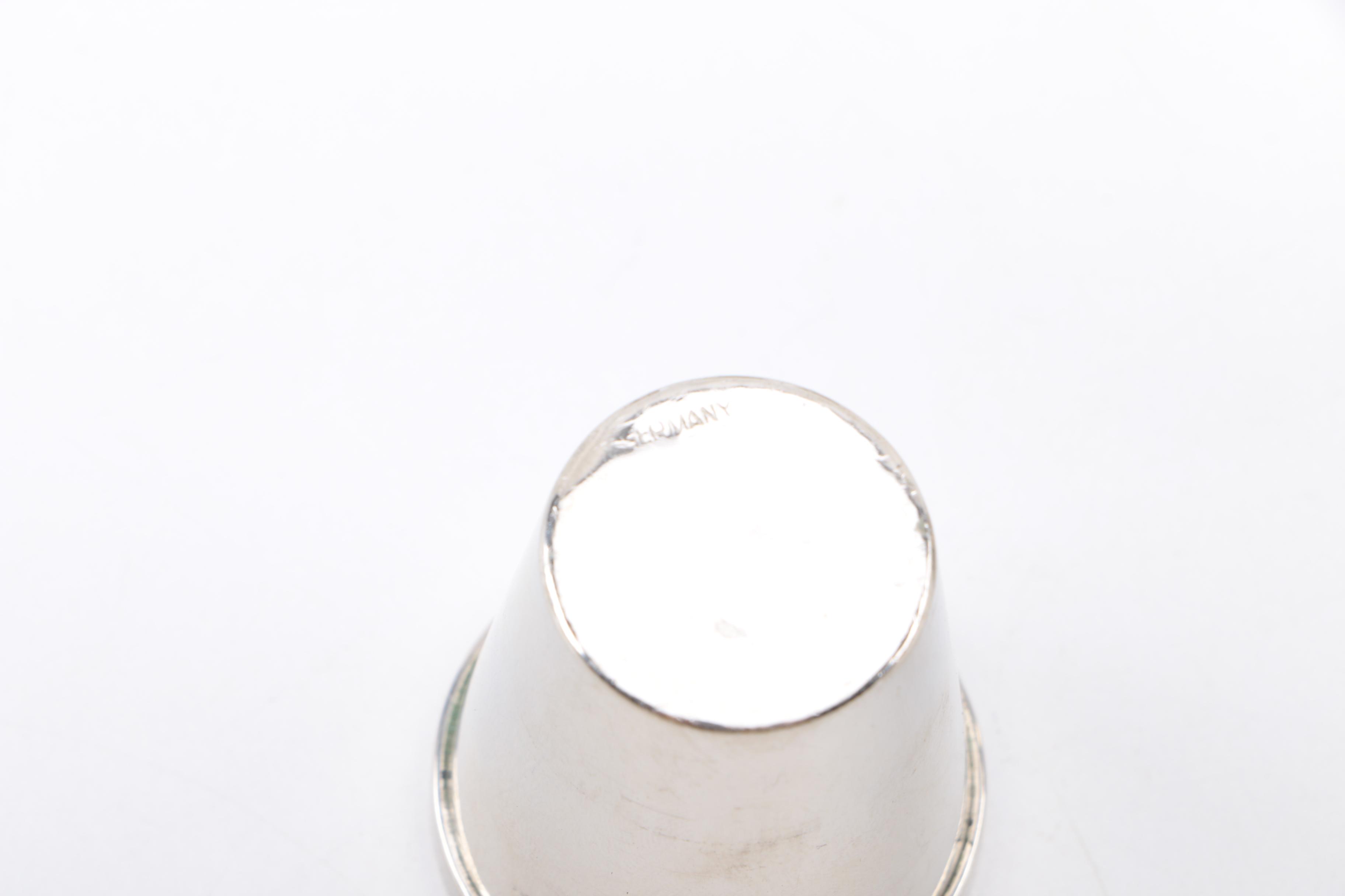 German Art Deco Cocktail Shaker and Shot Glasses