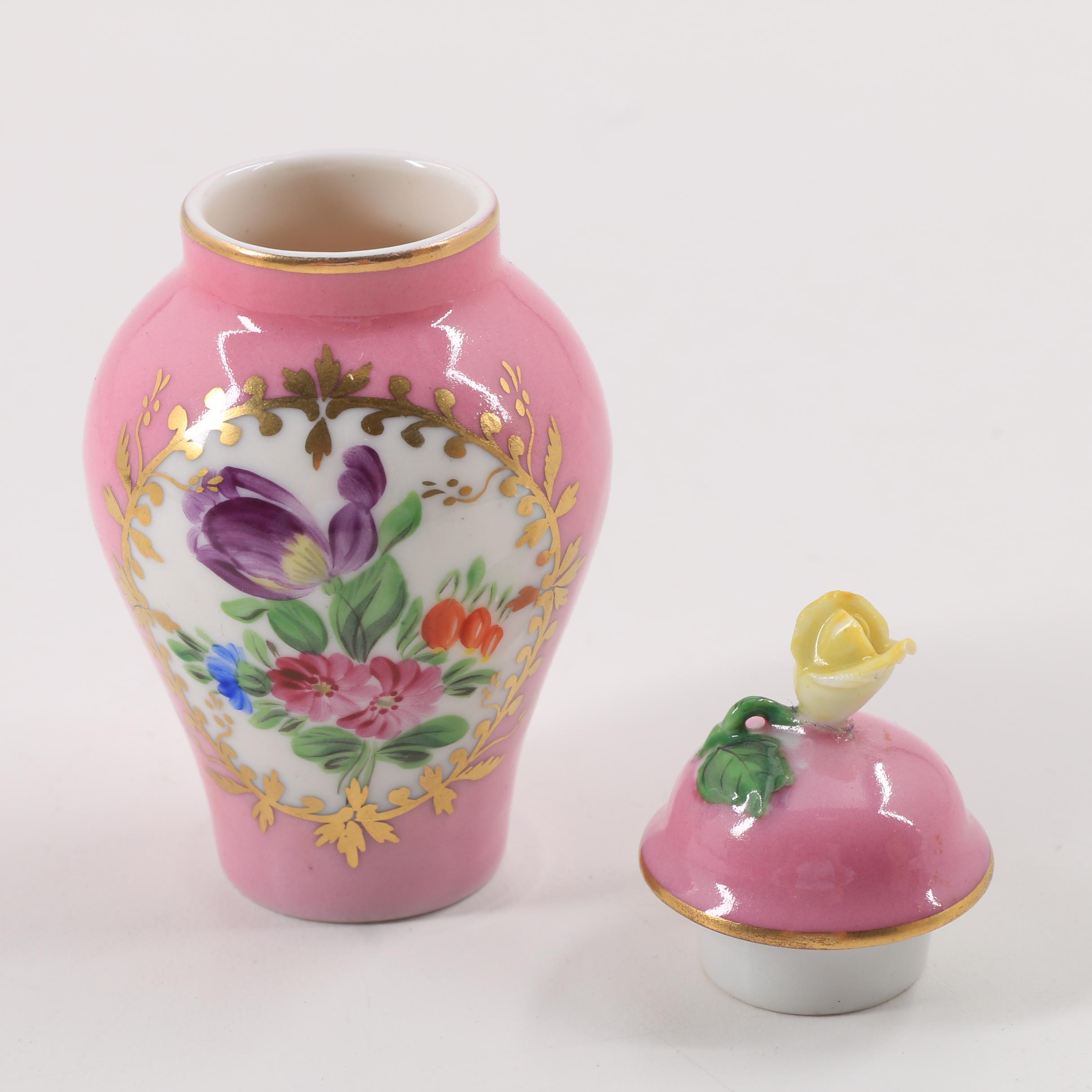 Herend Porcelain Leaf Dish , Bisque Plaque and Tiny Ginger Jar