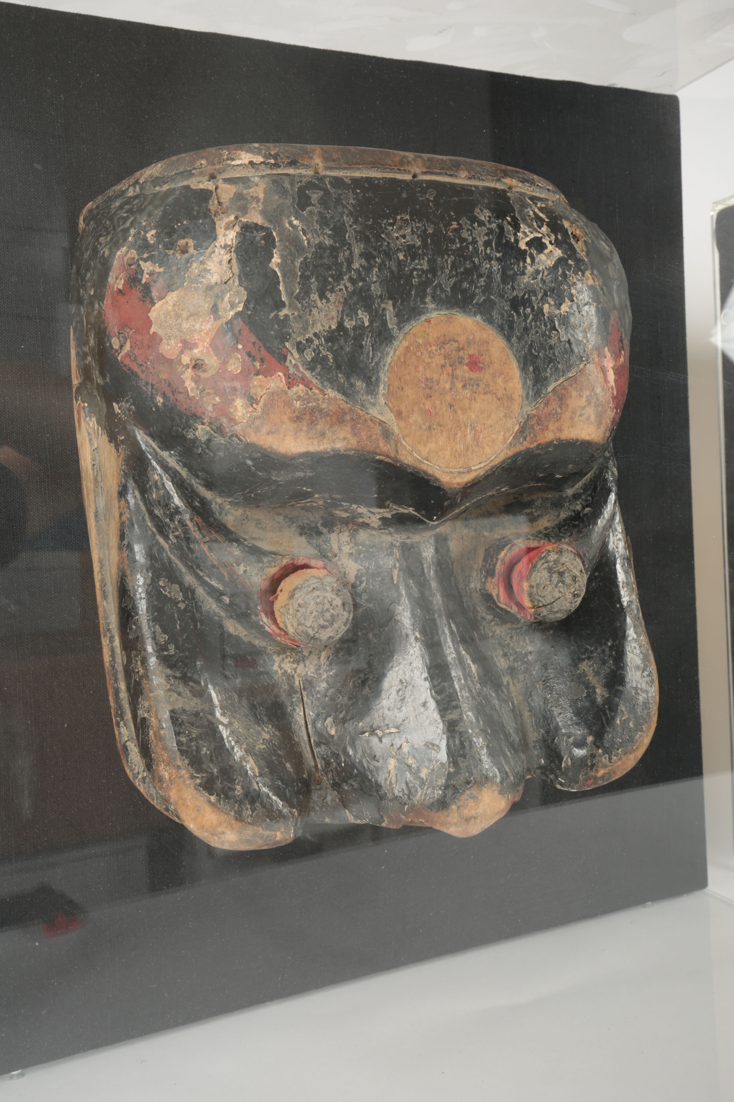 Two Balinese Ceremonial Masks in Display Boxes
