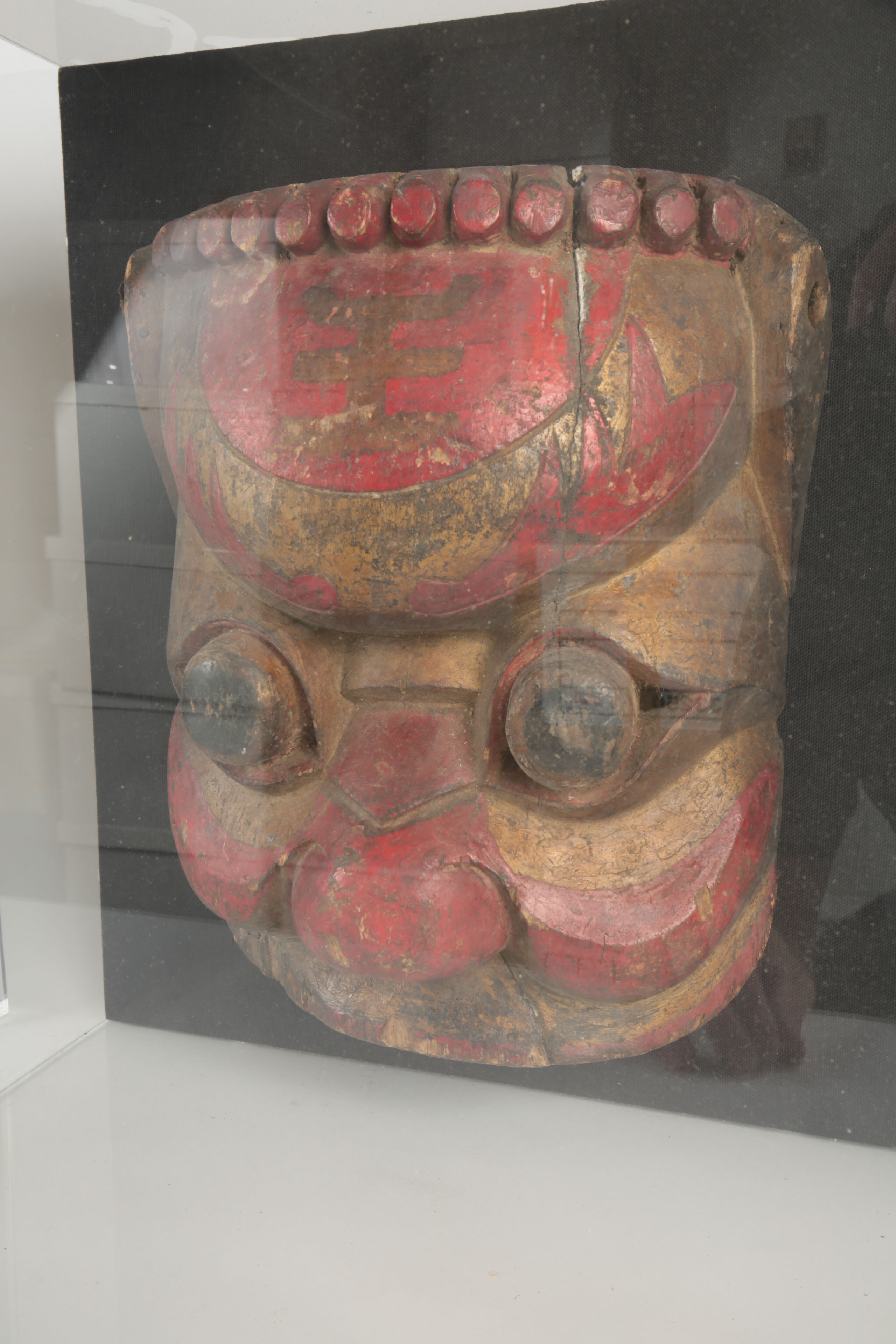 Two Balinese Ceremonial Masks in Display Boxes