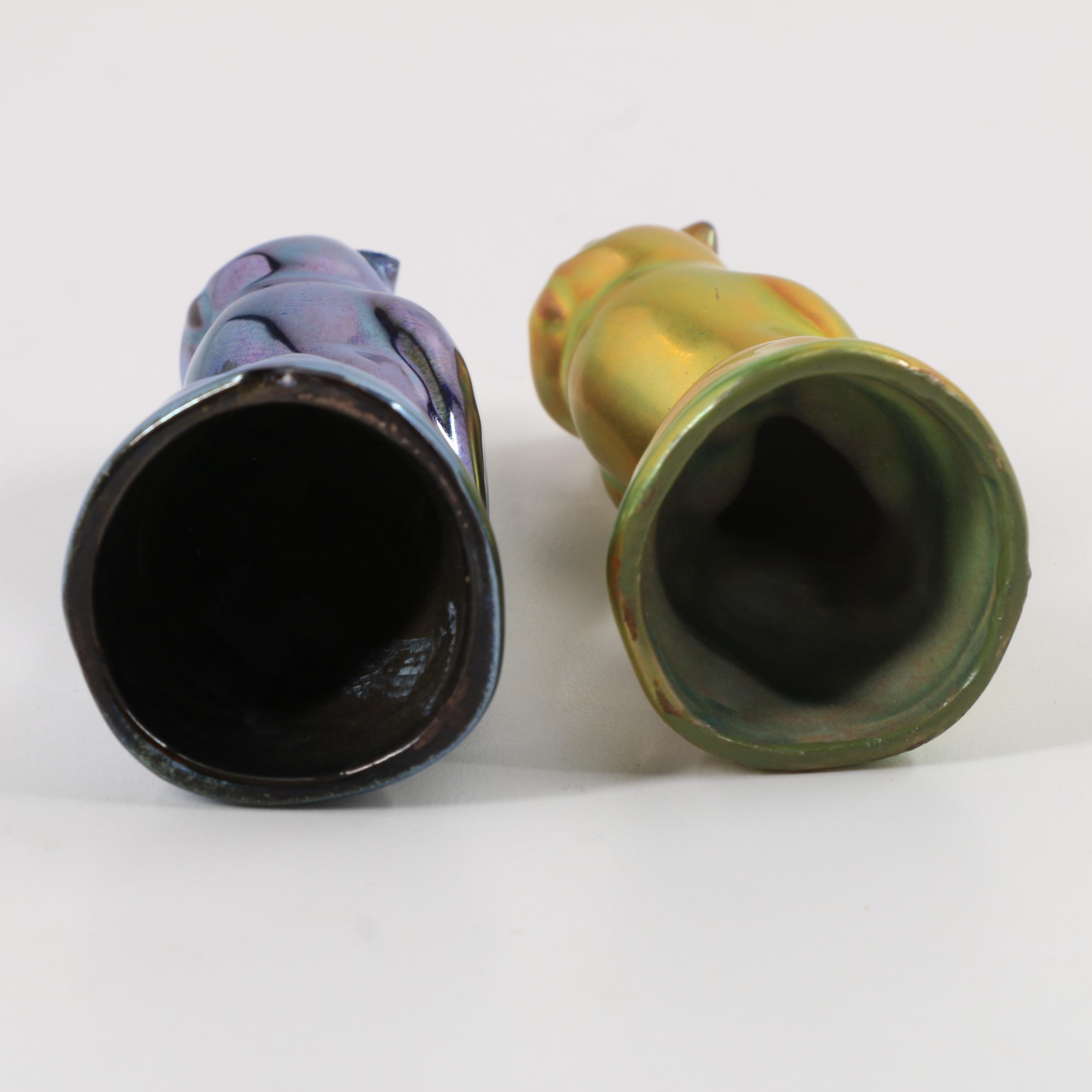 Zsolnay Pottery Ceramic Owl Figurines