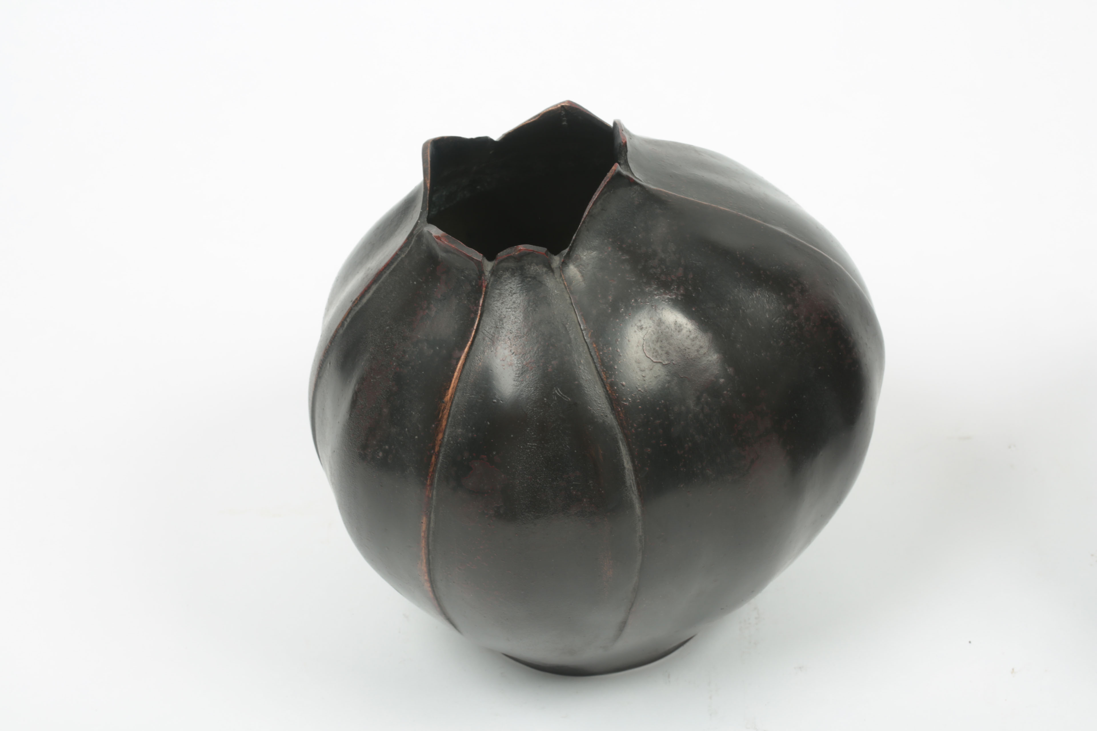 Japanese Bronze Hasu Lotus Flower Vases