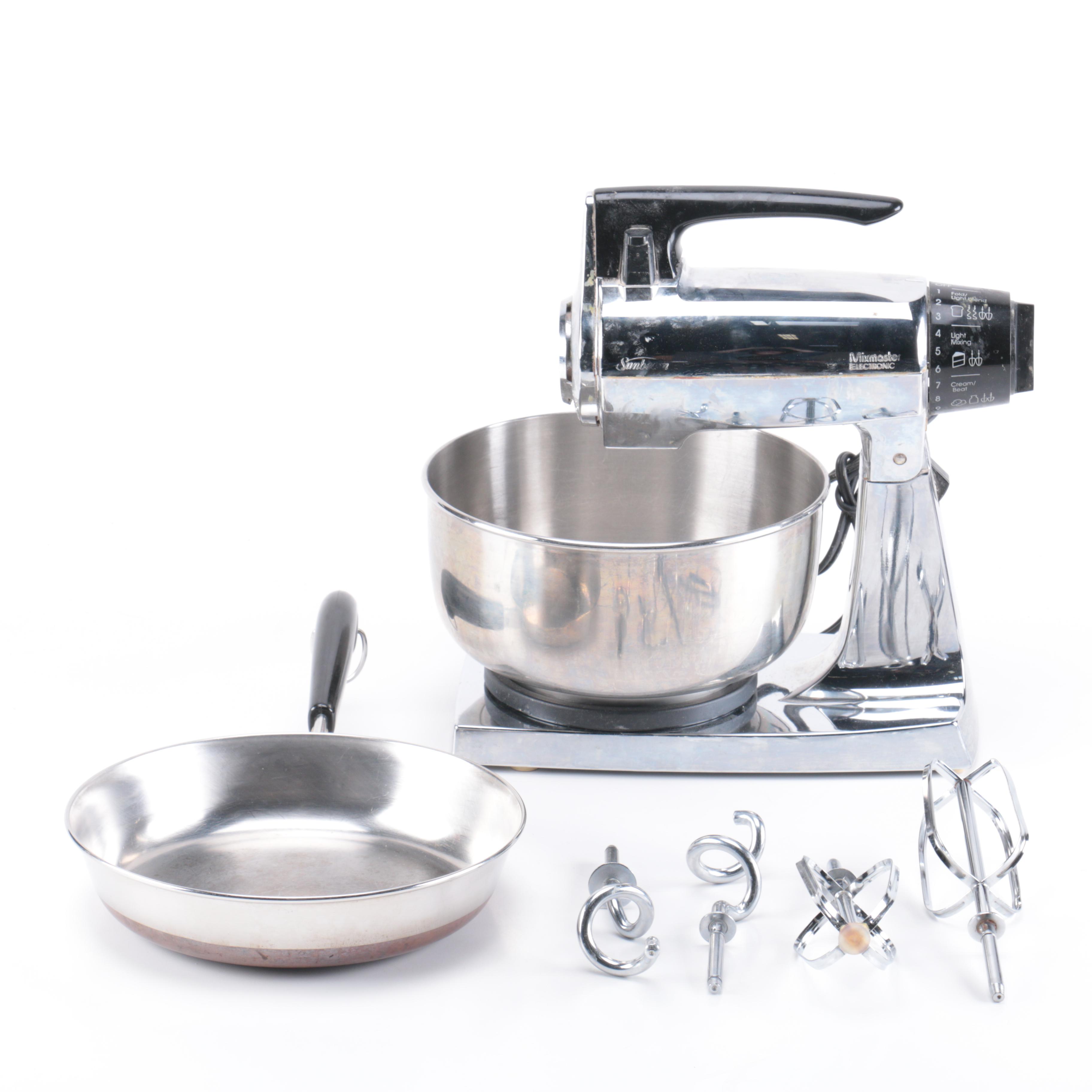 Sunbeam Standing Mixer and Revere Ware Pan