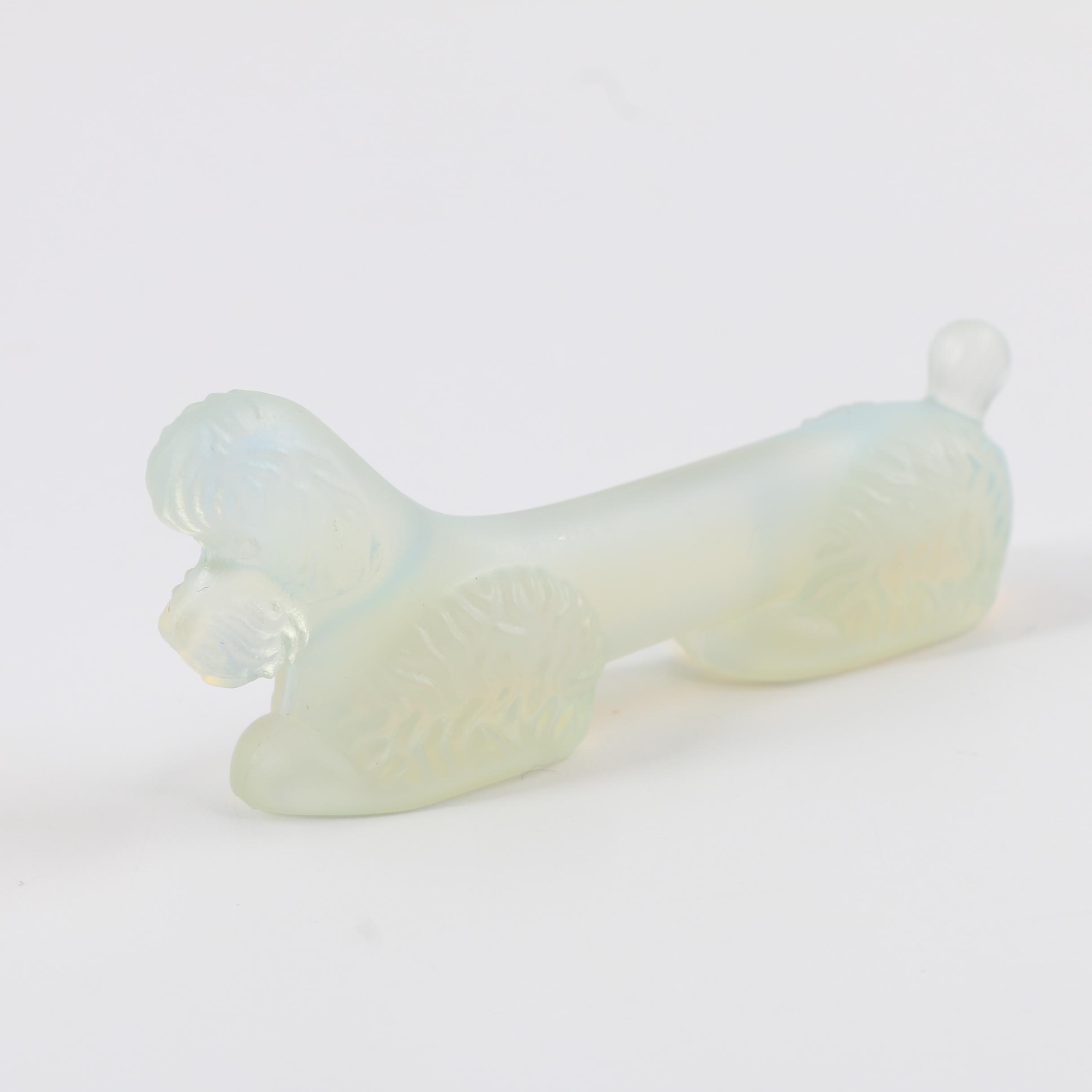 Four Sabino Opalescent Art Glass Anthropomorphic  Knife Rests