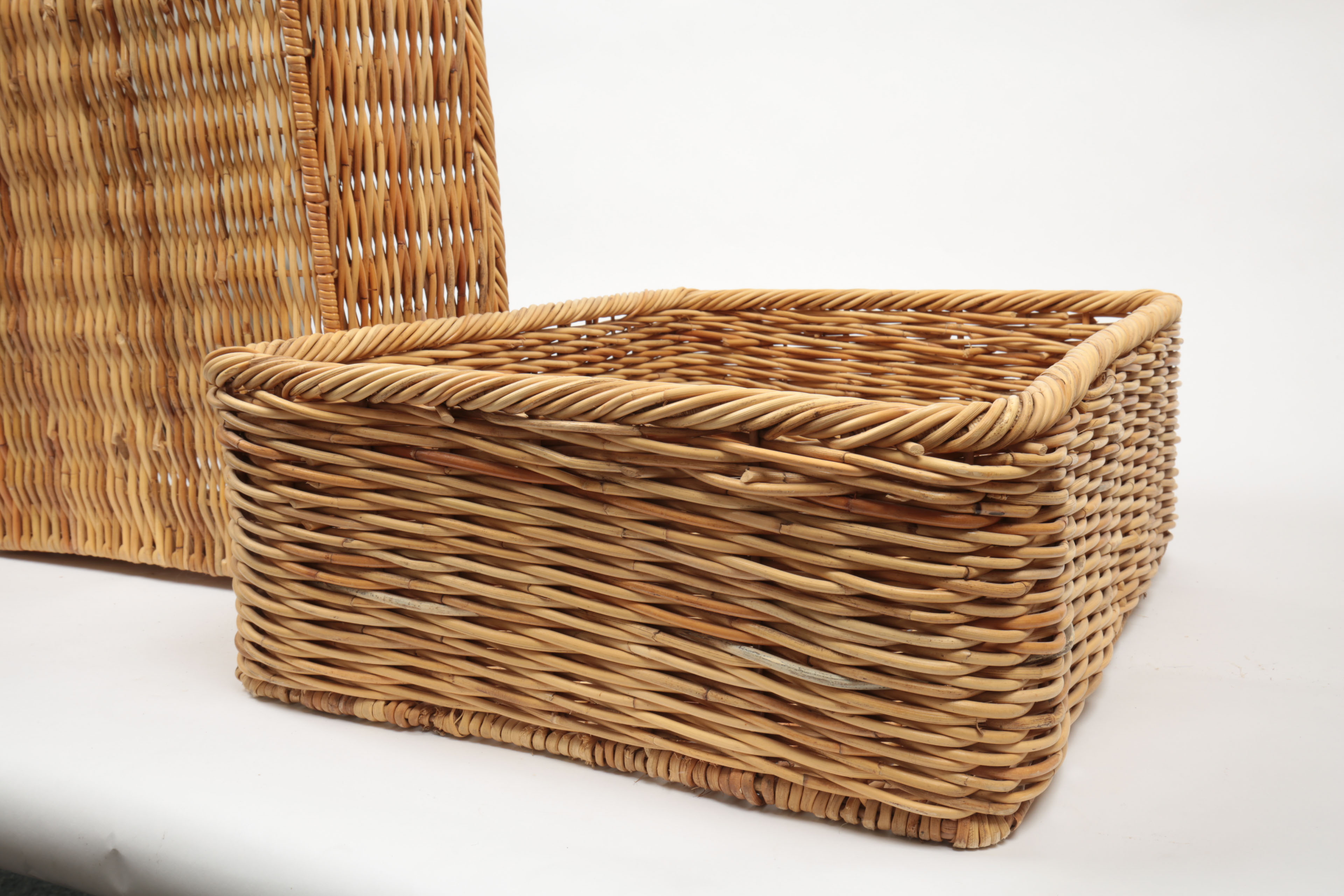 Large Woven Wicker Storage Baskets