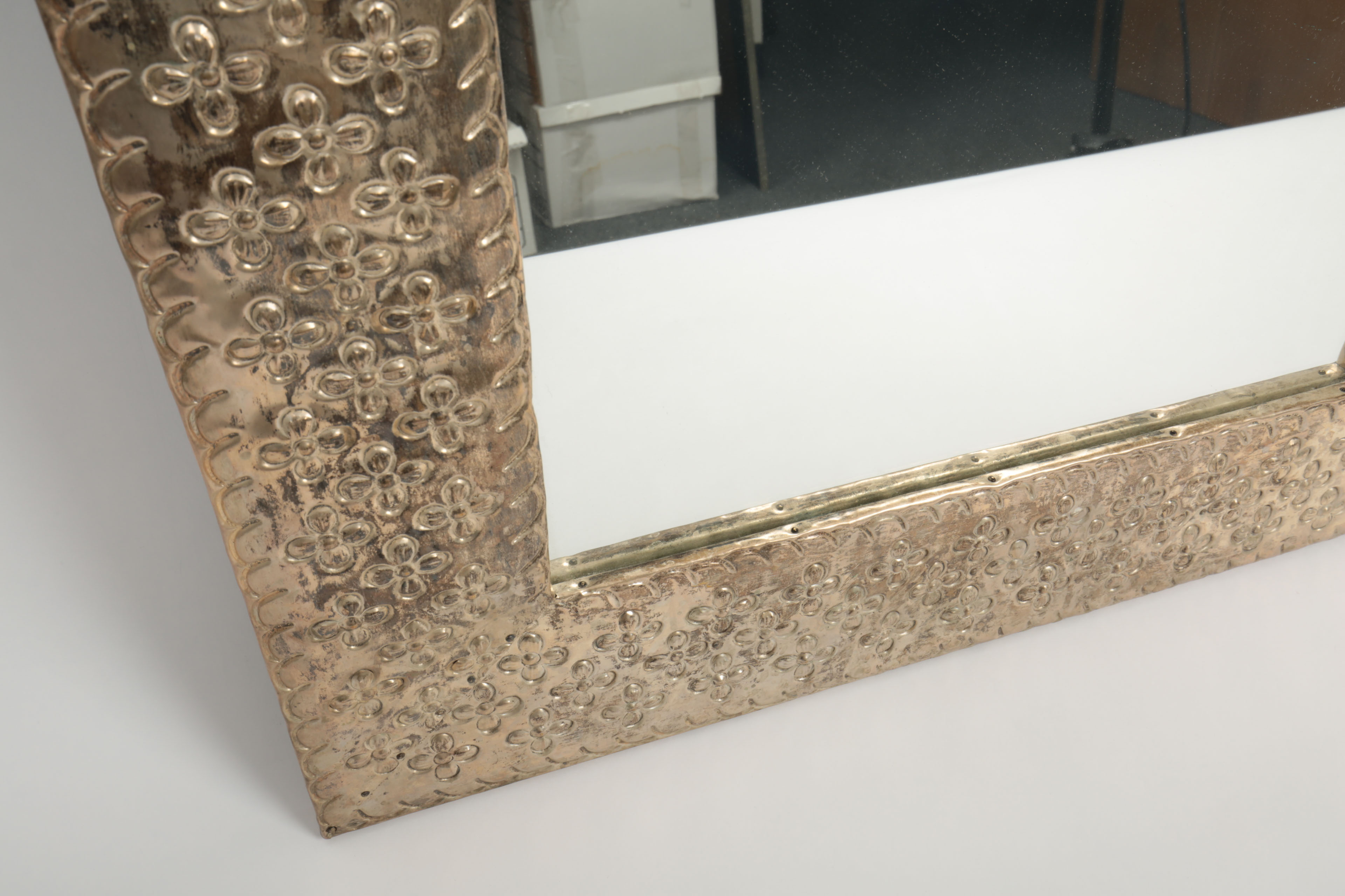 Mexican Metal Framed Wall Mirror