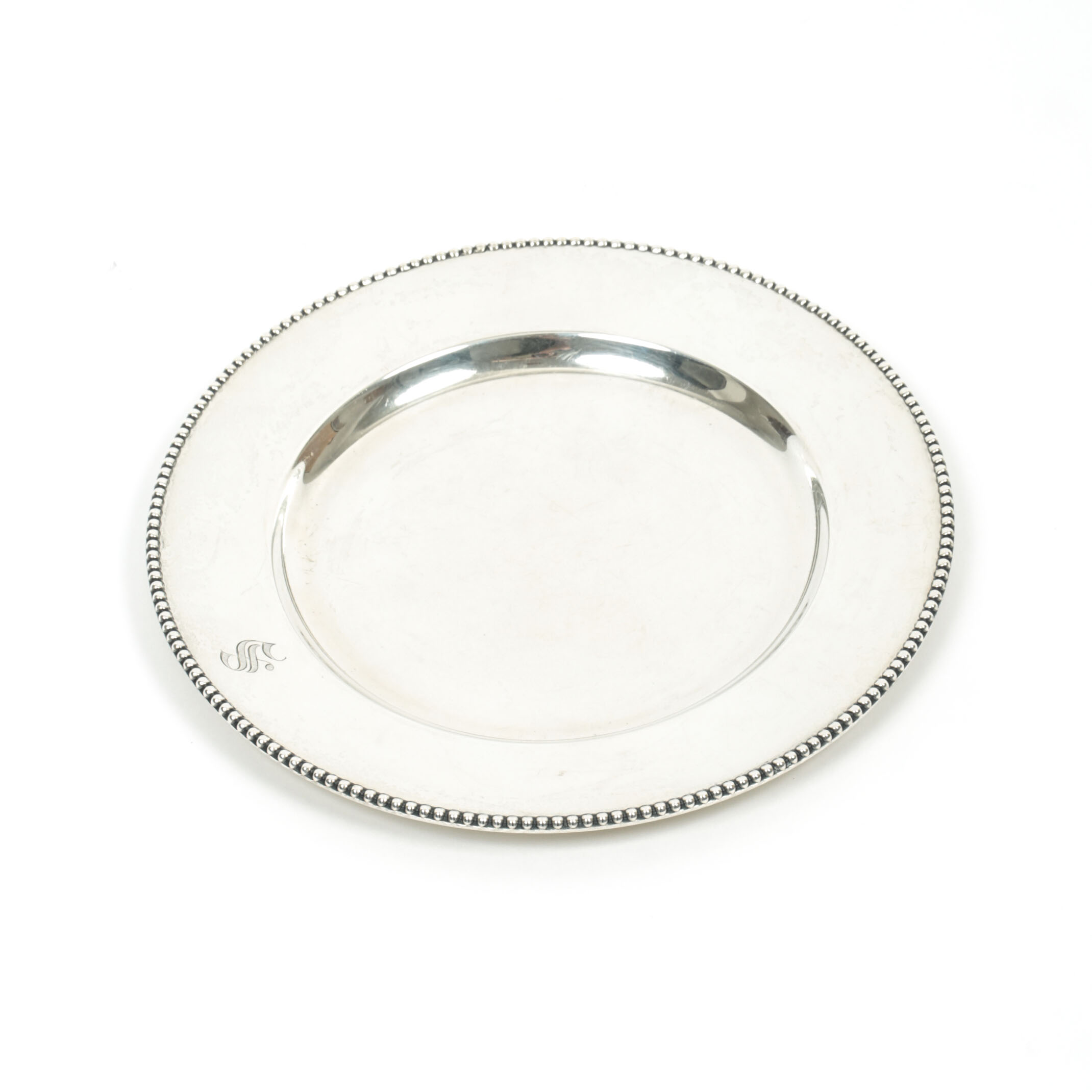 Gorham Sterling Silver Monogrammed Plate