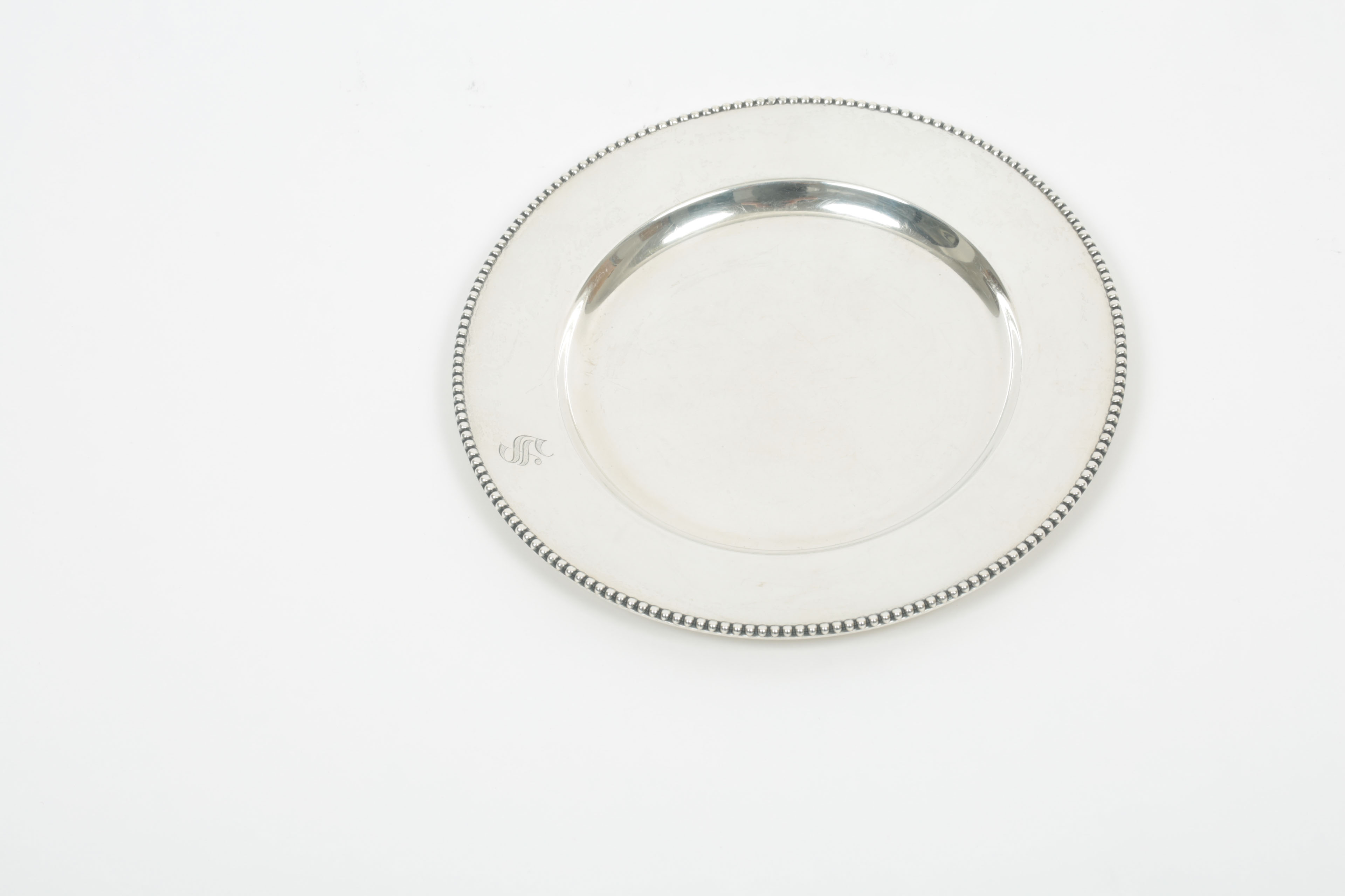 Gorham Sterling Silver Monogrammed Plate