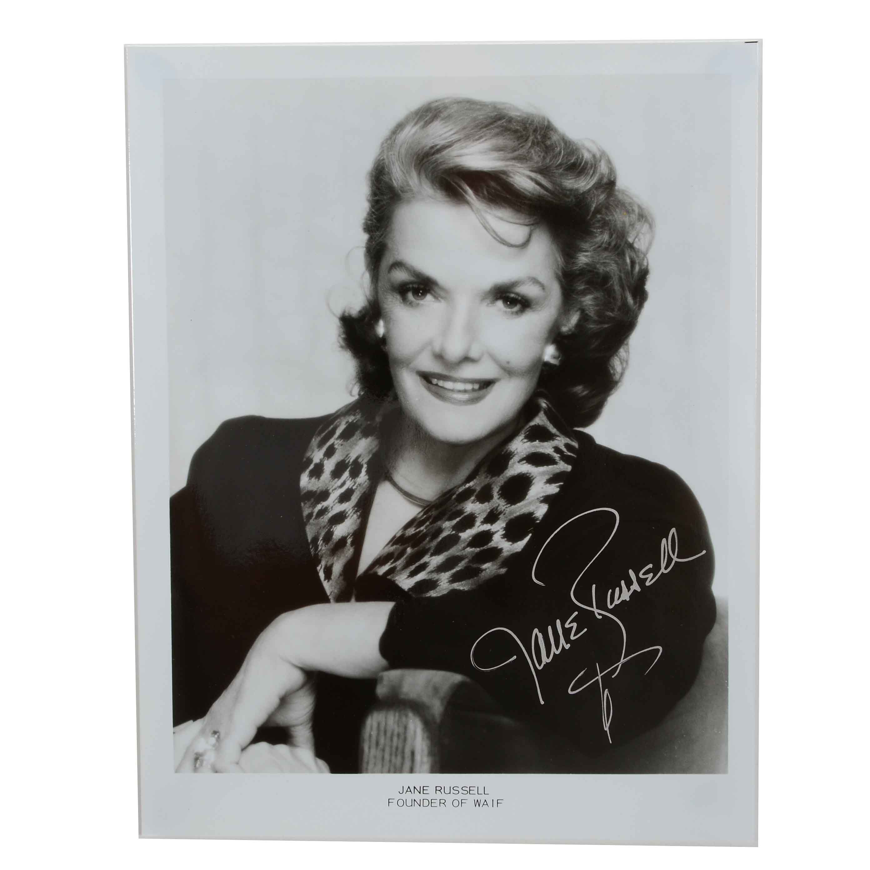 Actress and Model Jane Russell Signed Photo