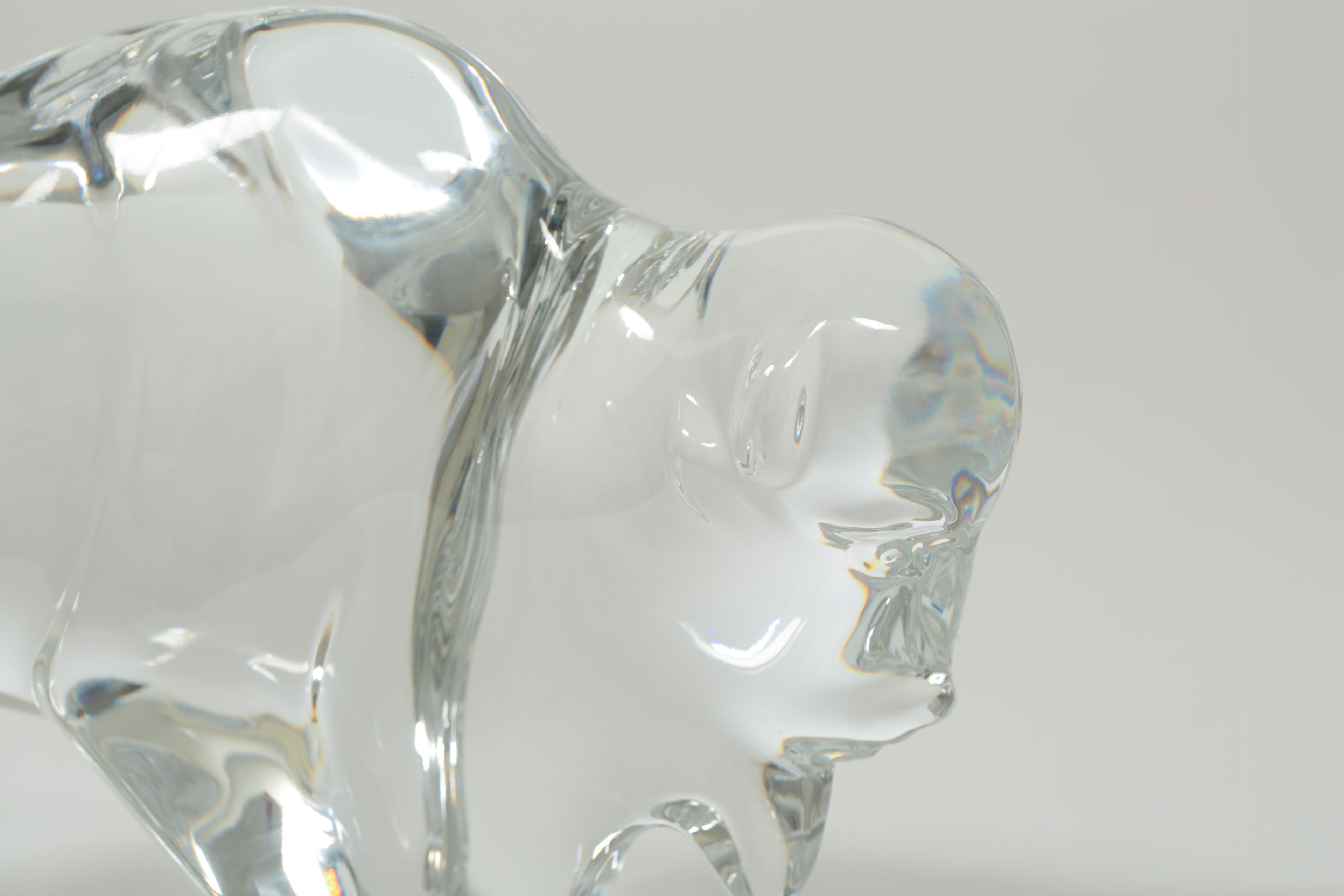 Baccarat Crystal Buffalo Figurine