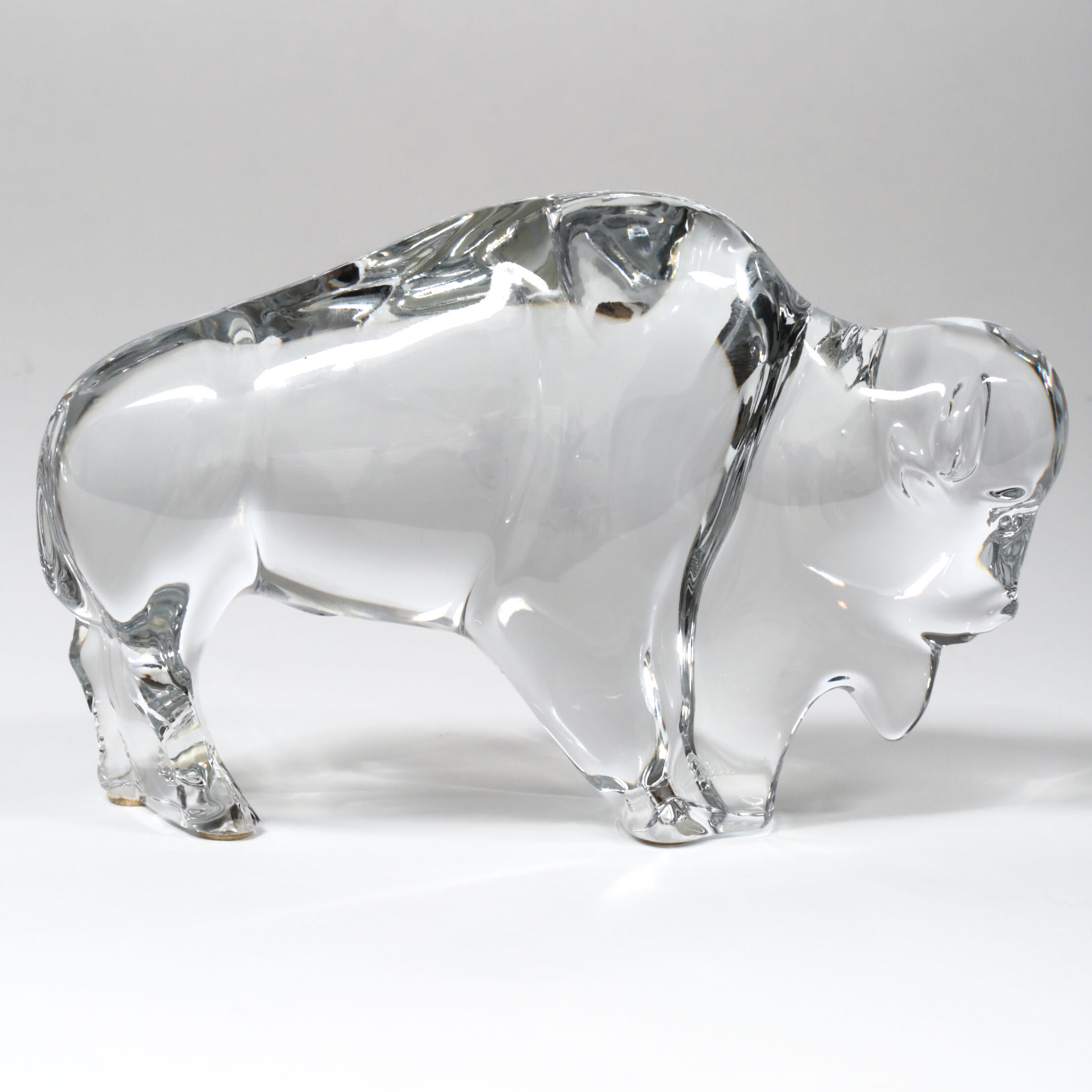 Baccarat Crystal Buffalo Figurine