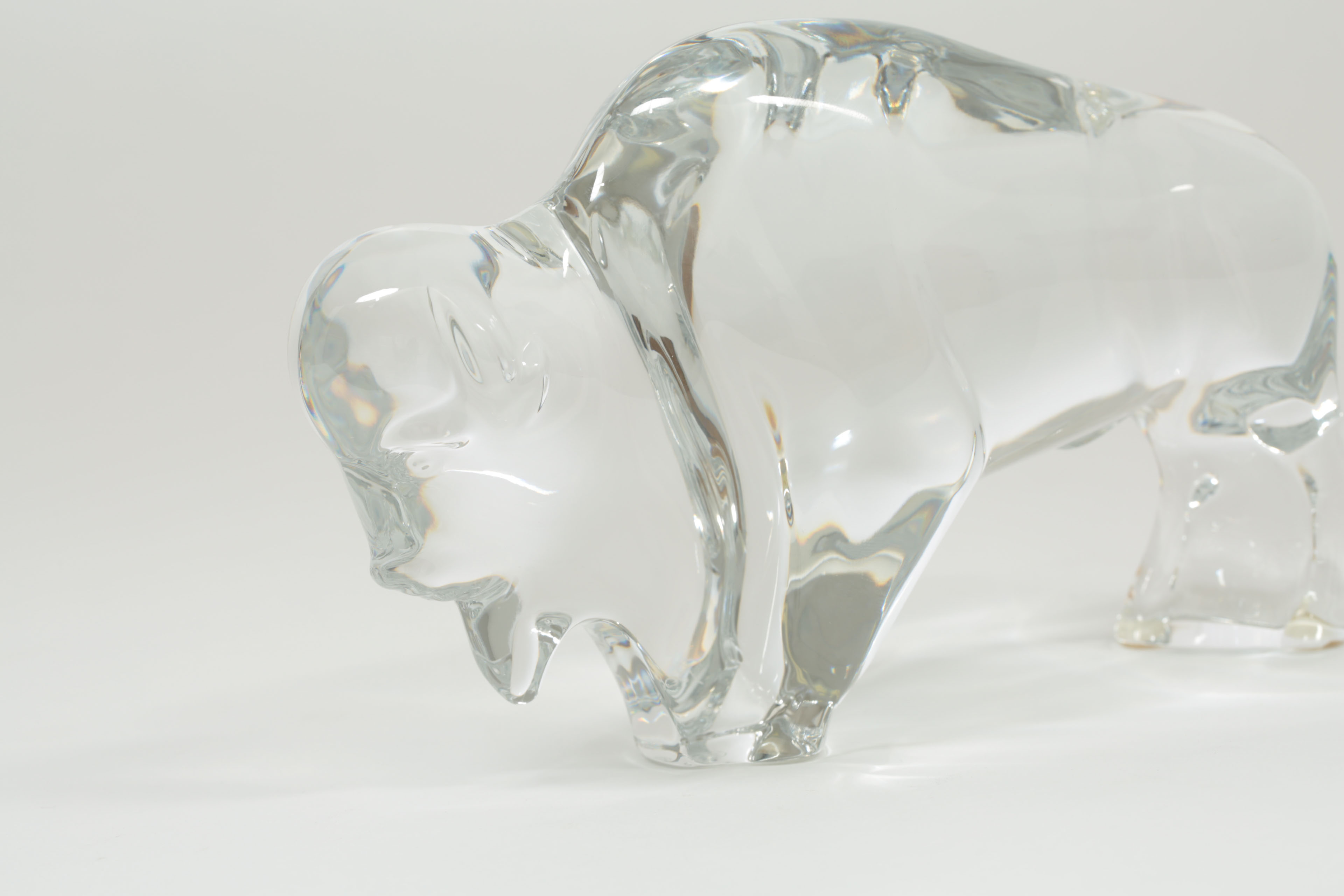 Baccarat Crystal Buffalo Figurine