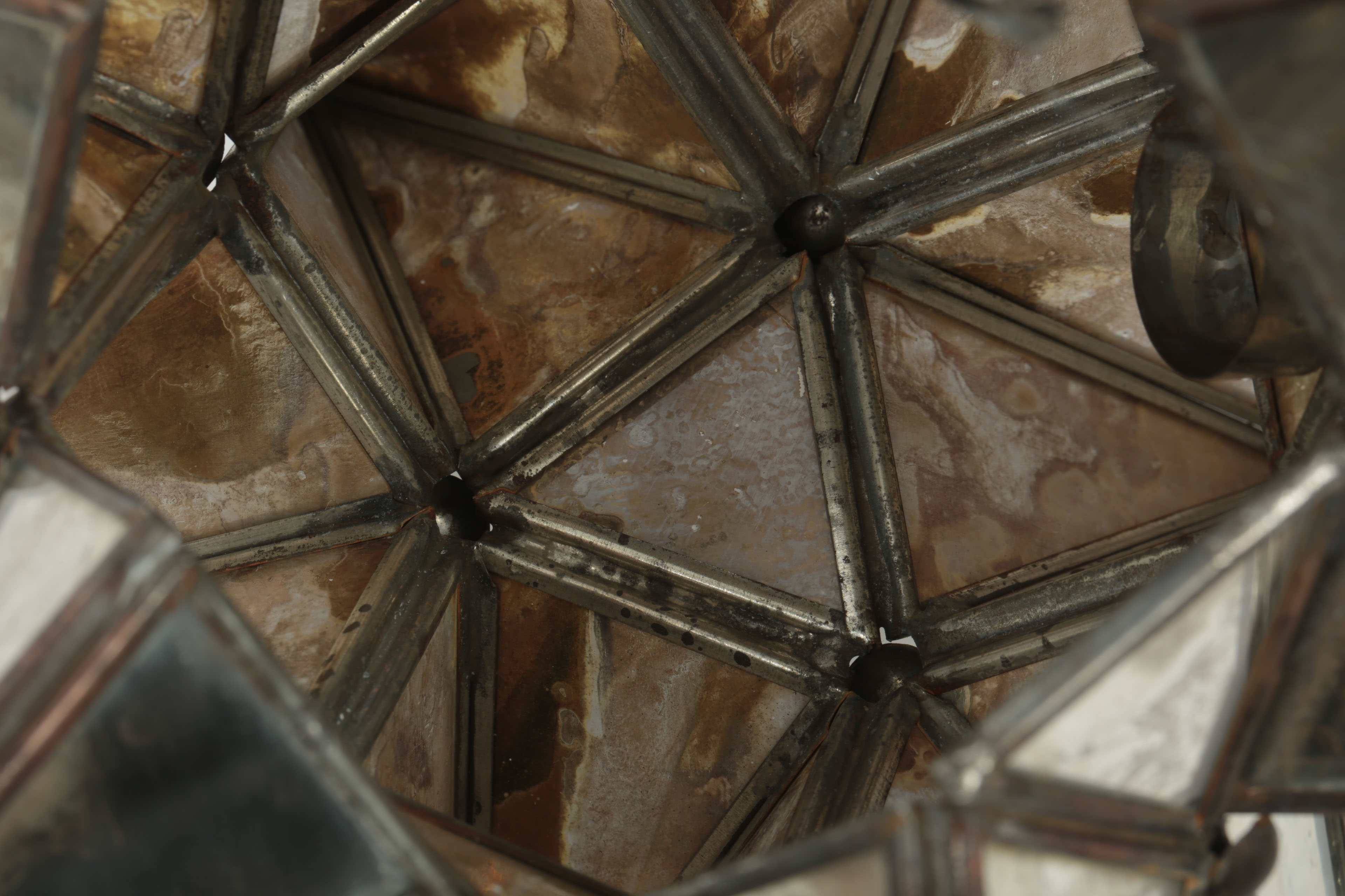 Metal and Mirrored Glass Star Sculptures