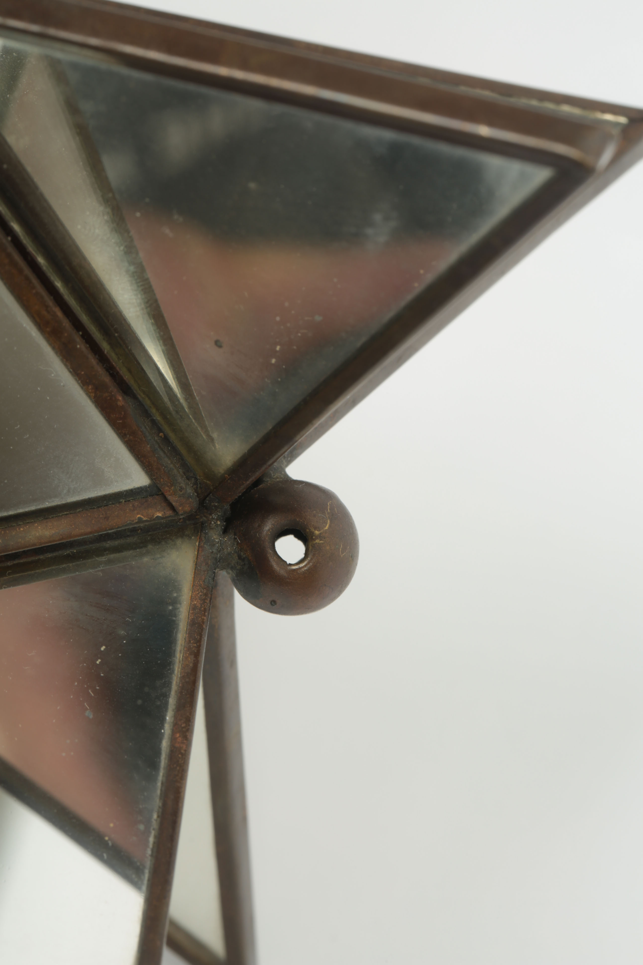 Metal and Mirrored Glass Star Sculptures