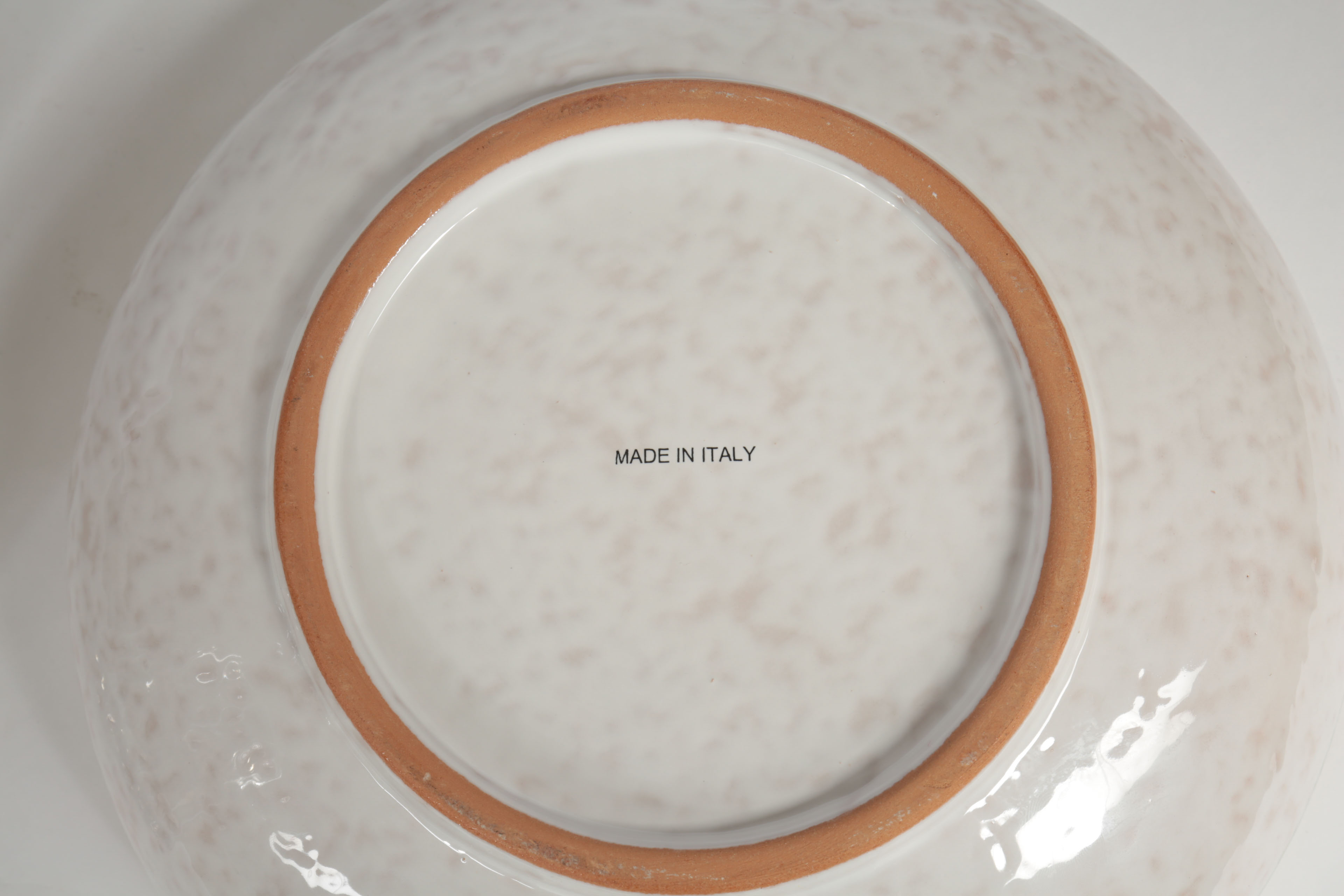 Italian Hand-Painted Ceramic Pasta Bowl and Crystal Pitcher