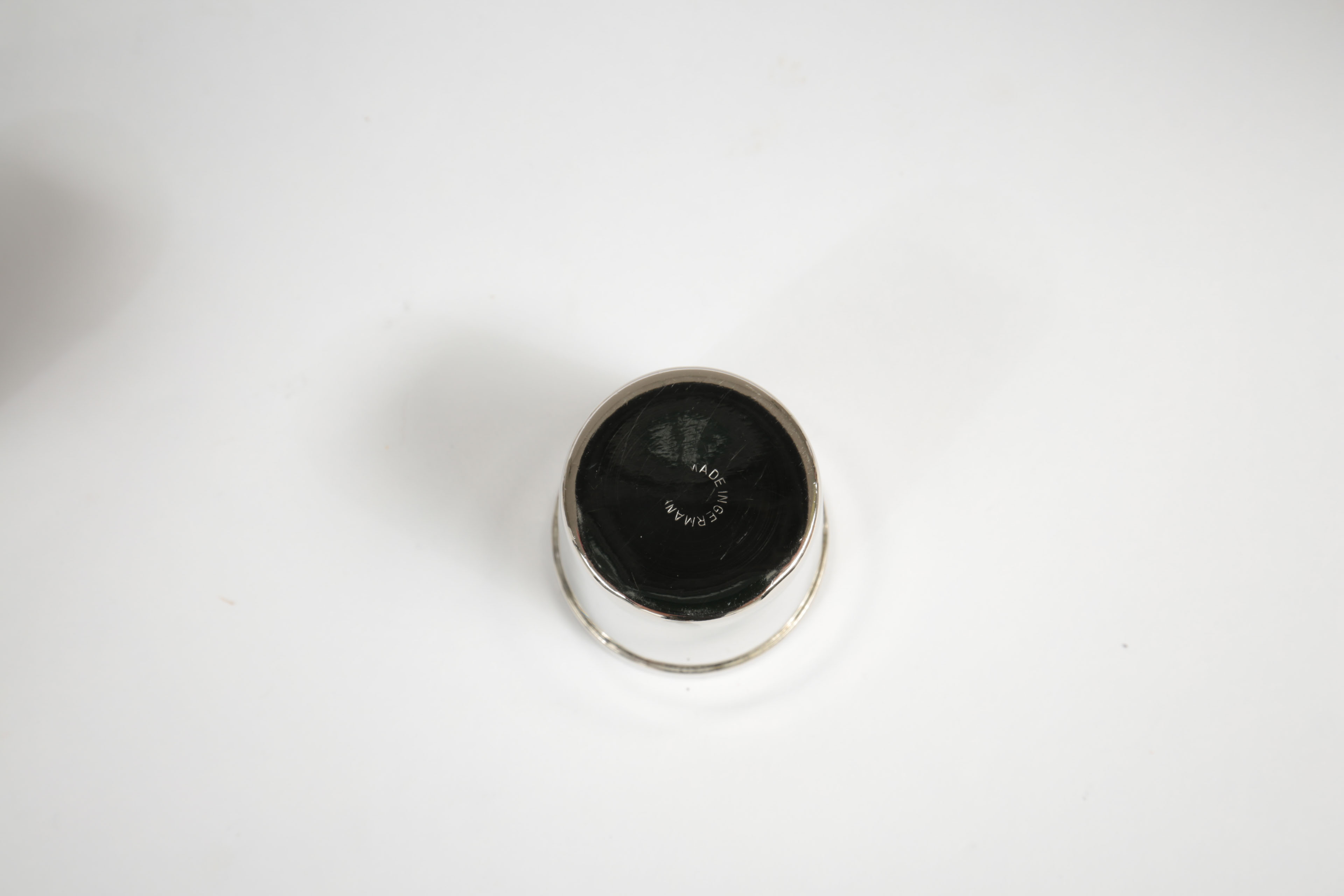 Silver-Plated Cocktail Shaker and Silver Tone Shot Glasses