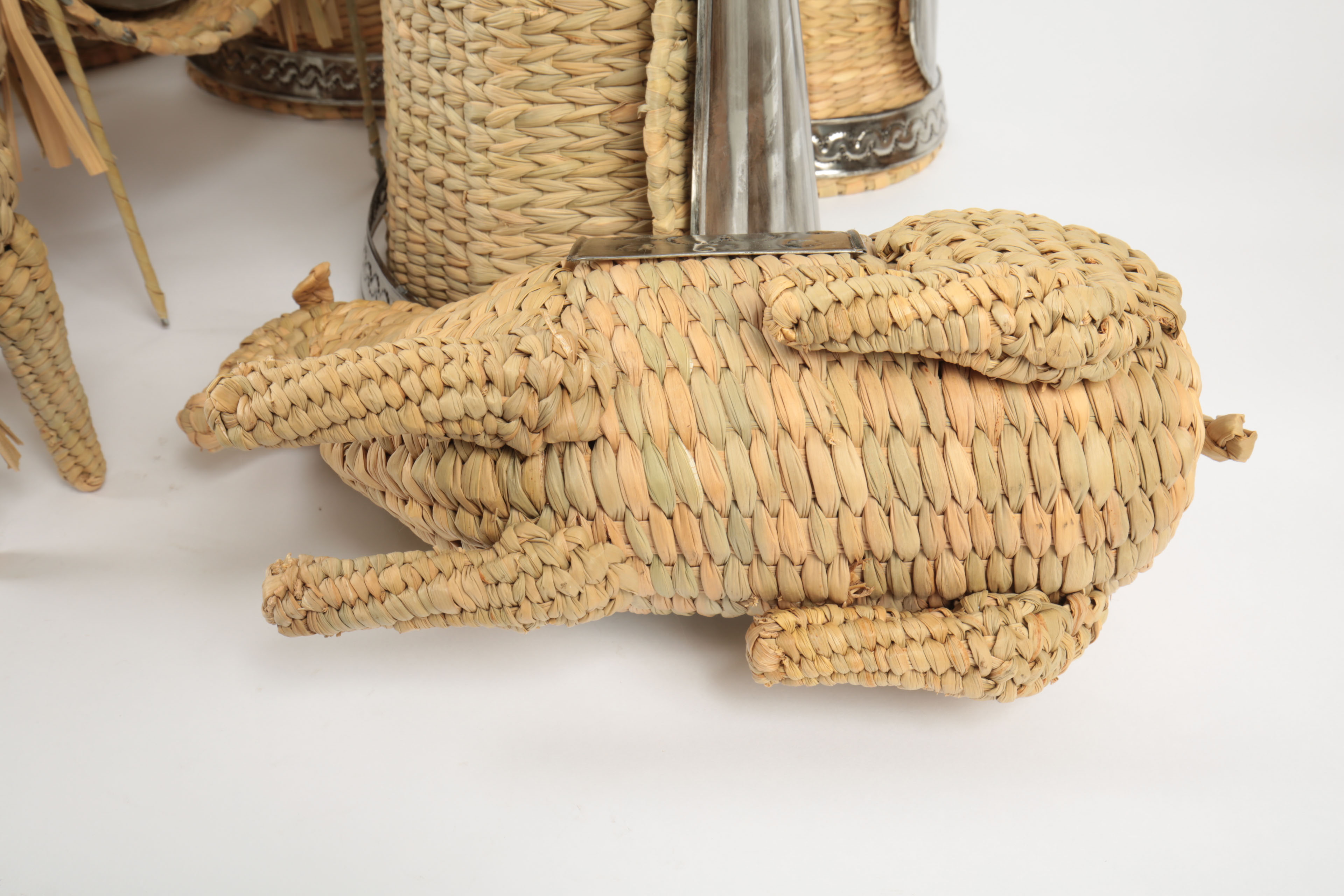 Mexican Woven Fiber Nativity Scene